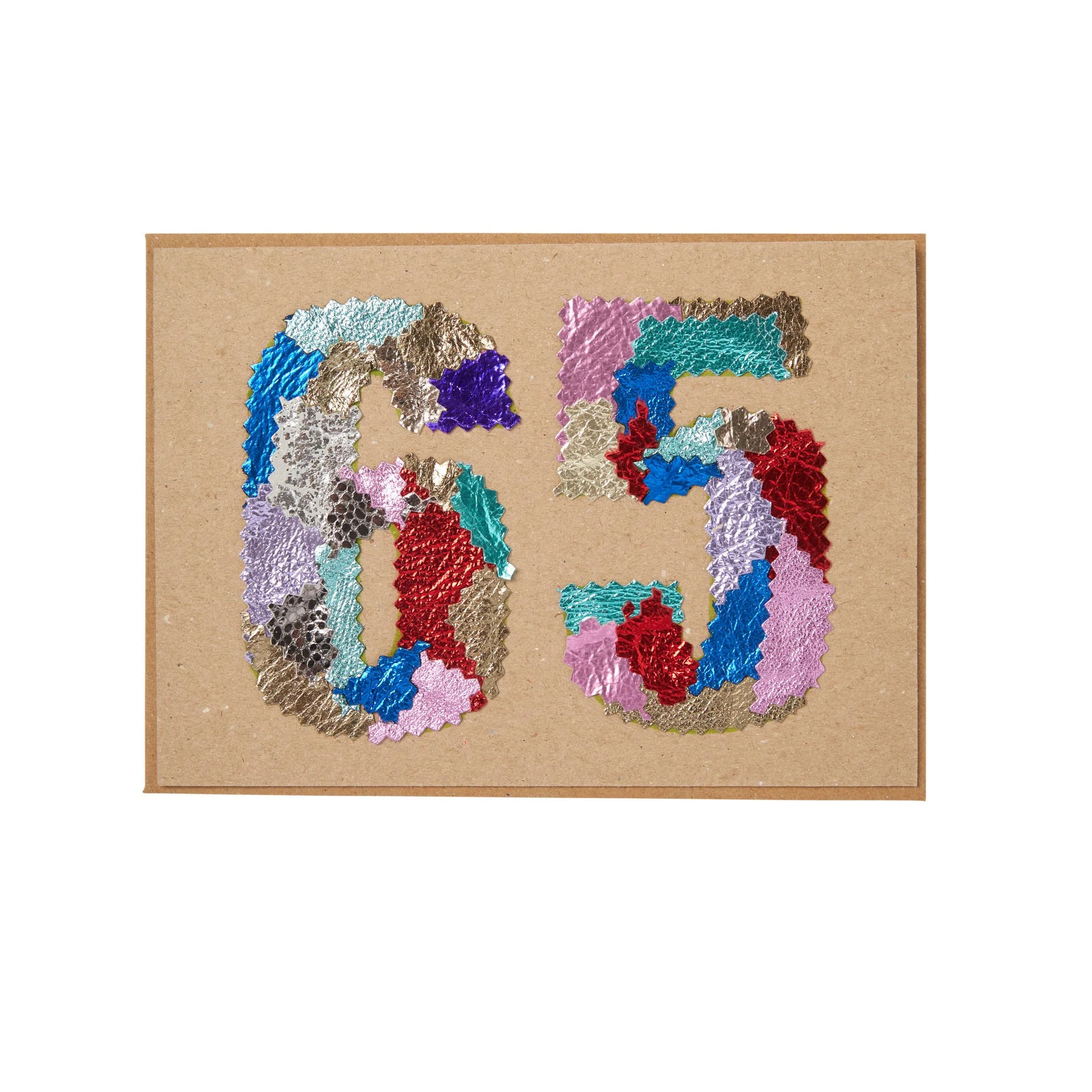 Manley greeting card number 65 made from leather off cut's