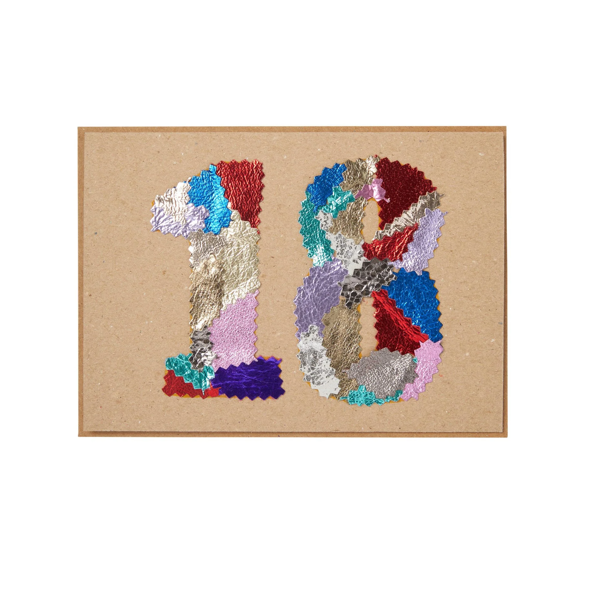 Manley greeting card number 18 made from leather off cut's