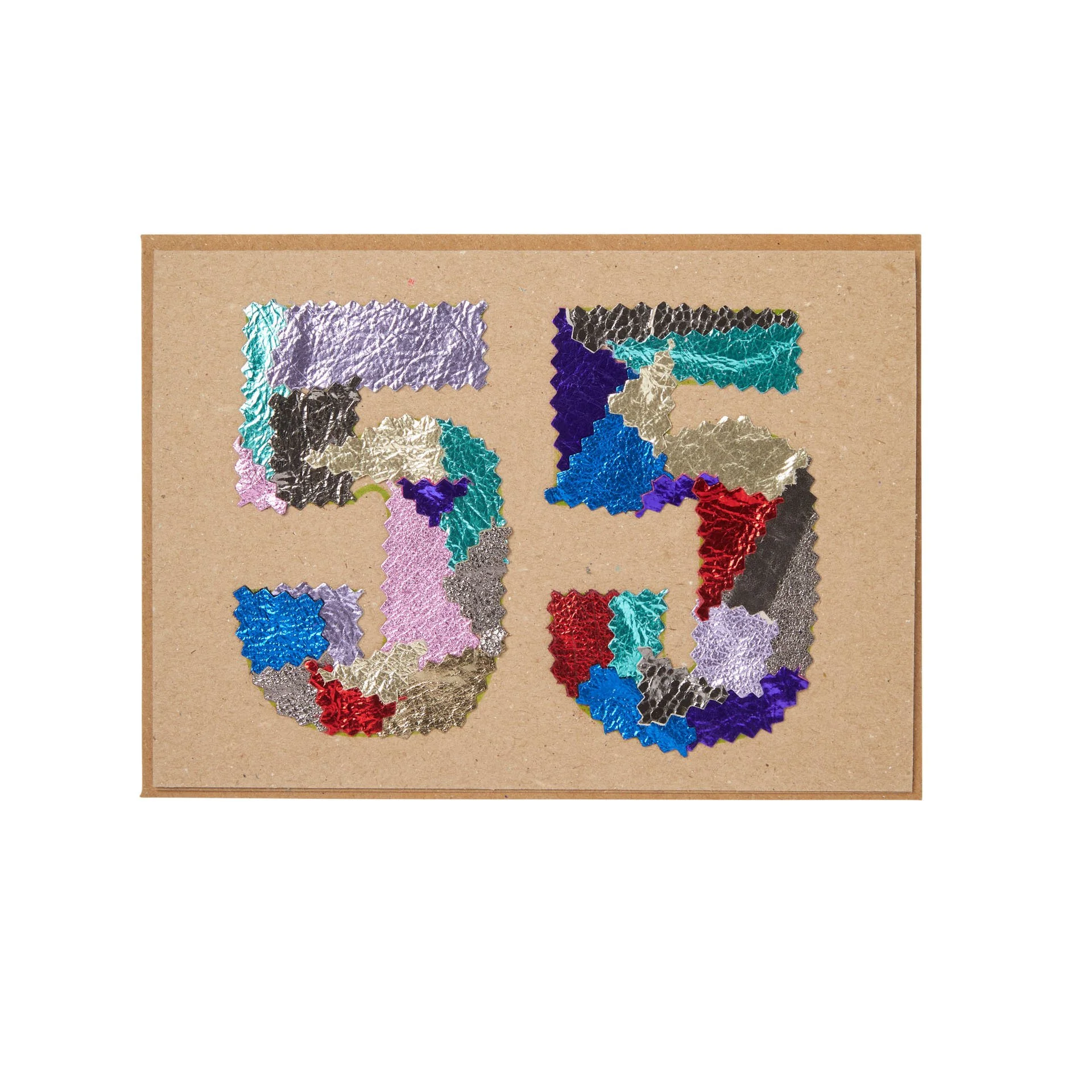 Manley greeting card number 55 made from leather off cut's