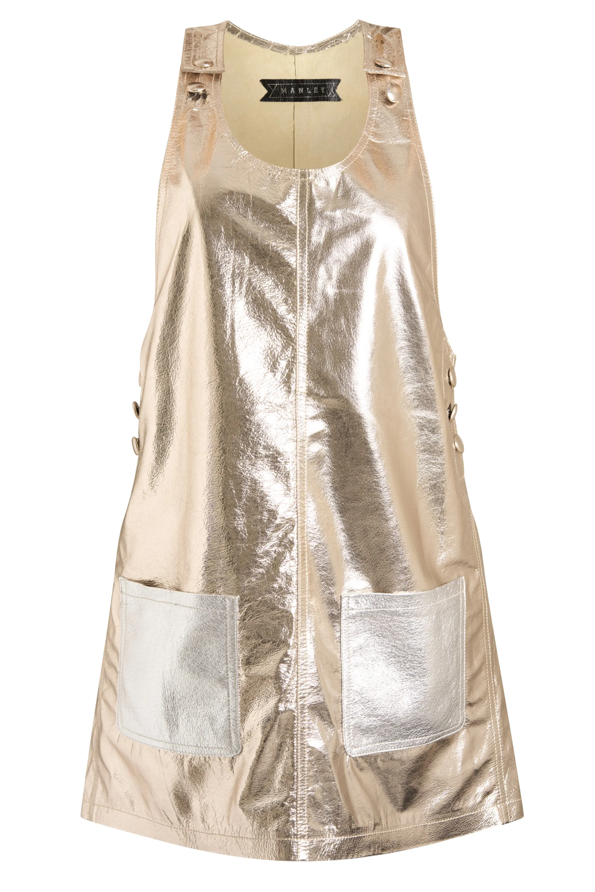 Stella pinafore dress - Champagne and silver
