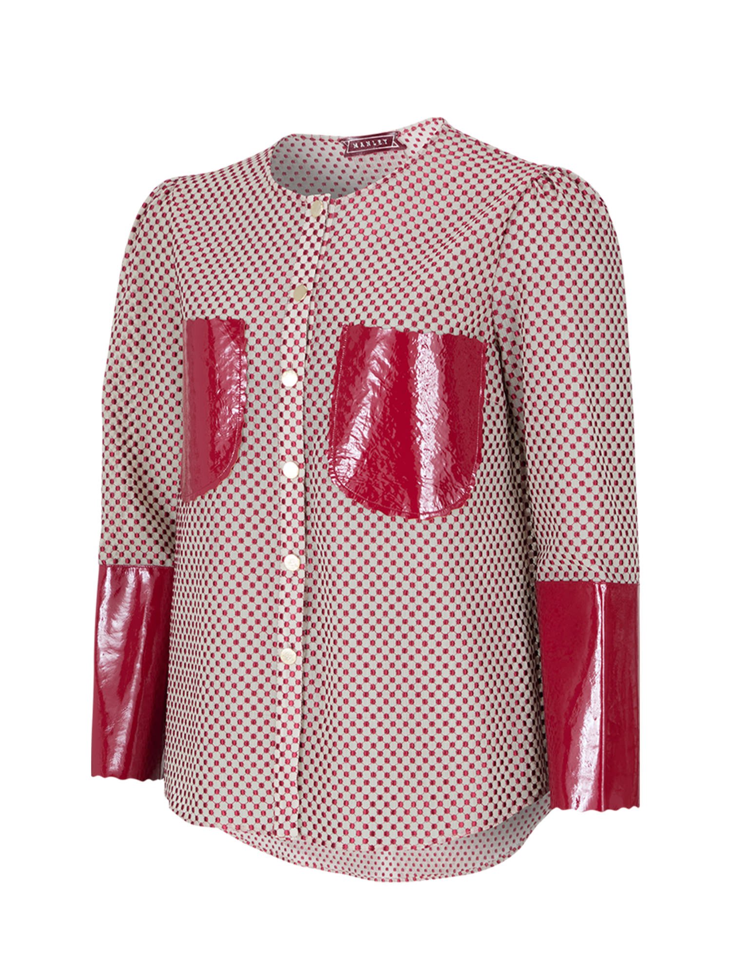 Tabby shirt - Red polka dot - side.jpg