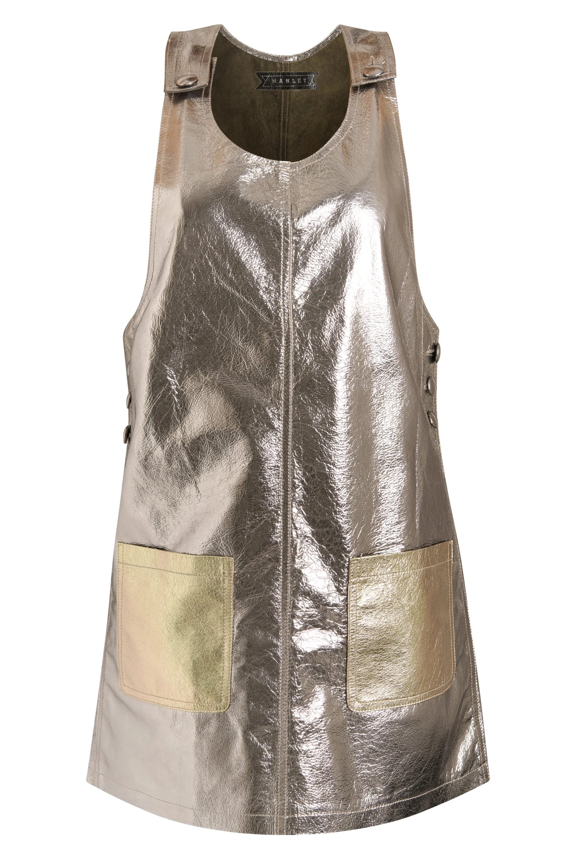 Stella pinafore dress - Old silver and pewter
