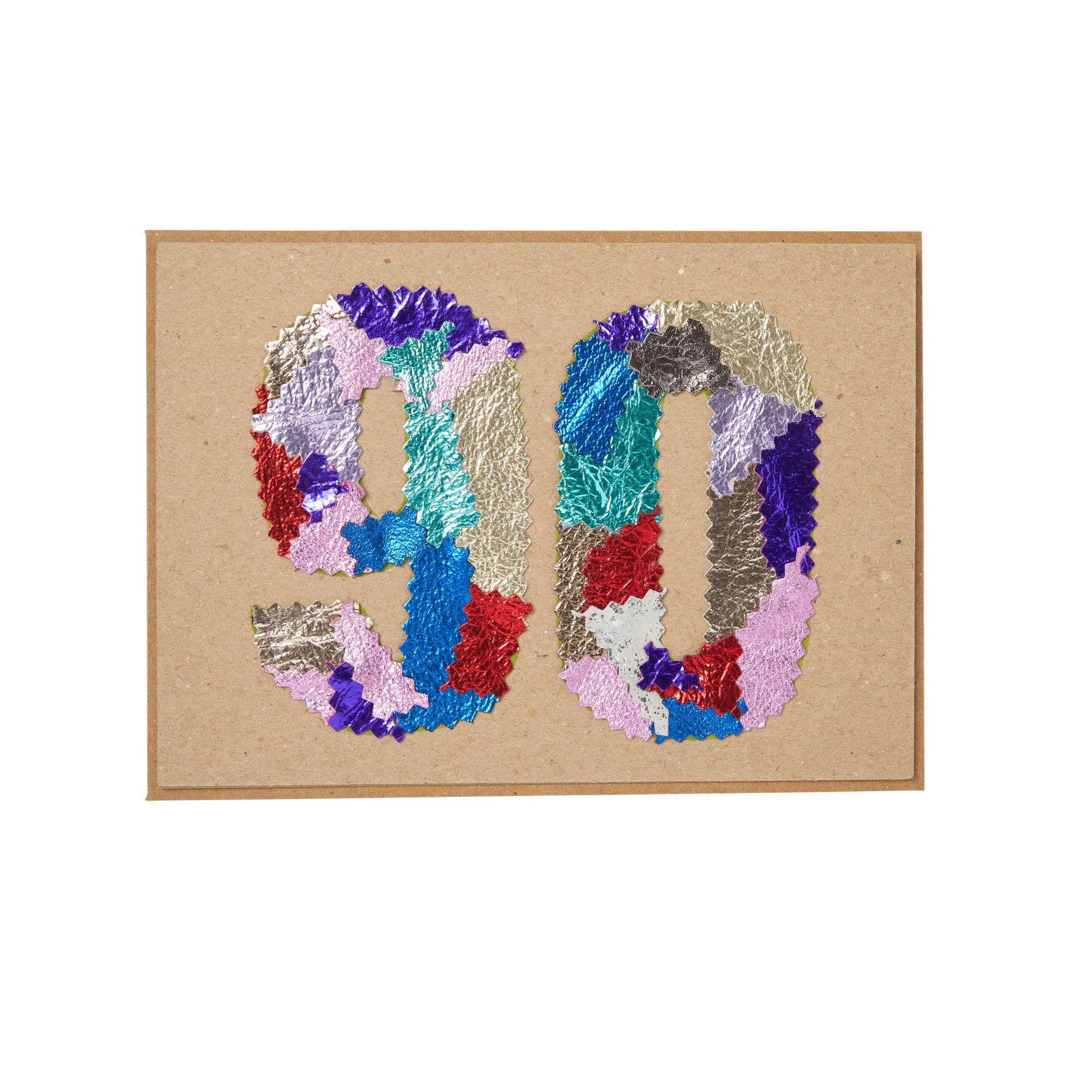 Manley greeting card number 90 made from leather off cut's