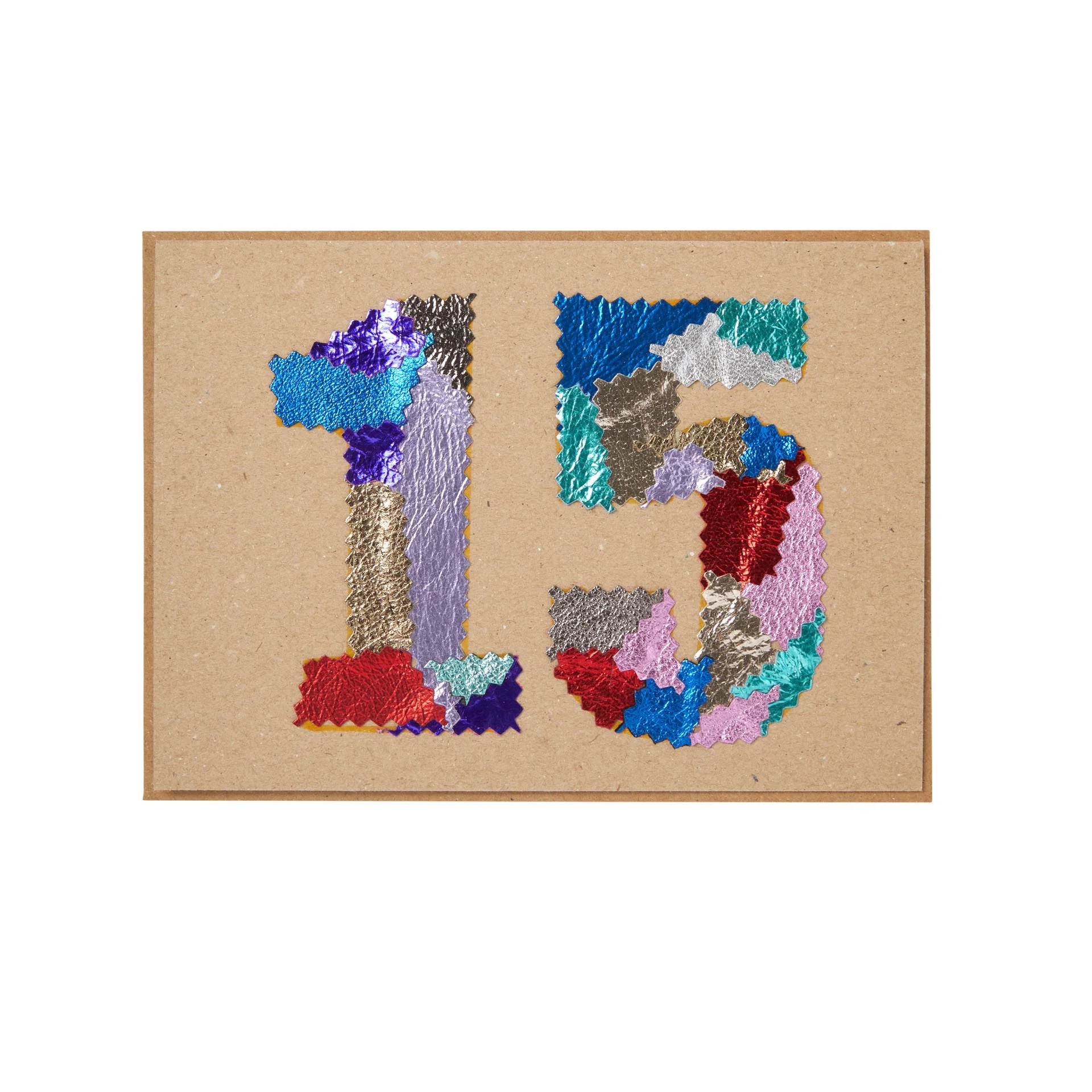 Manley greeting card number 15 made from leather off cut's