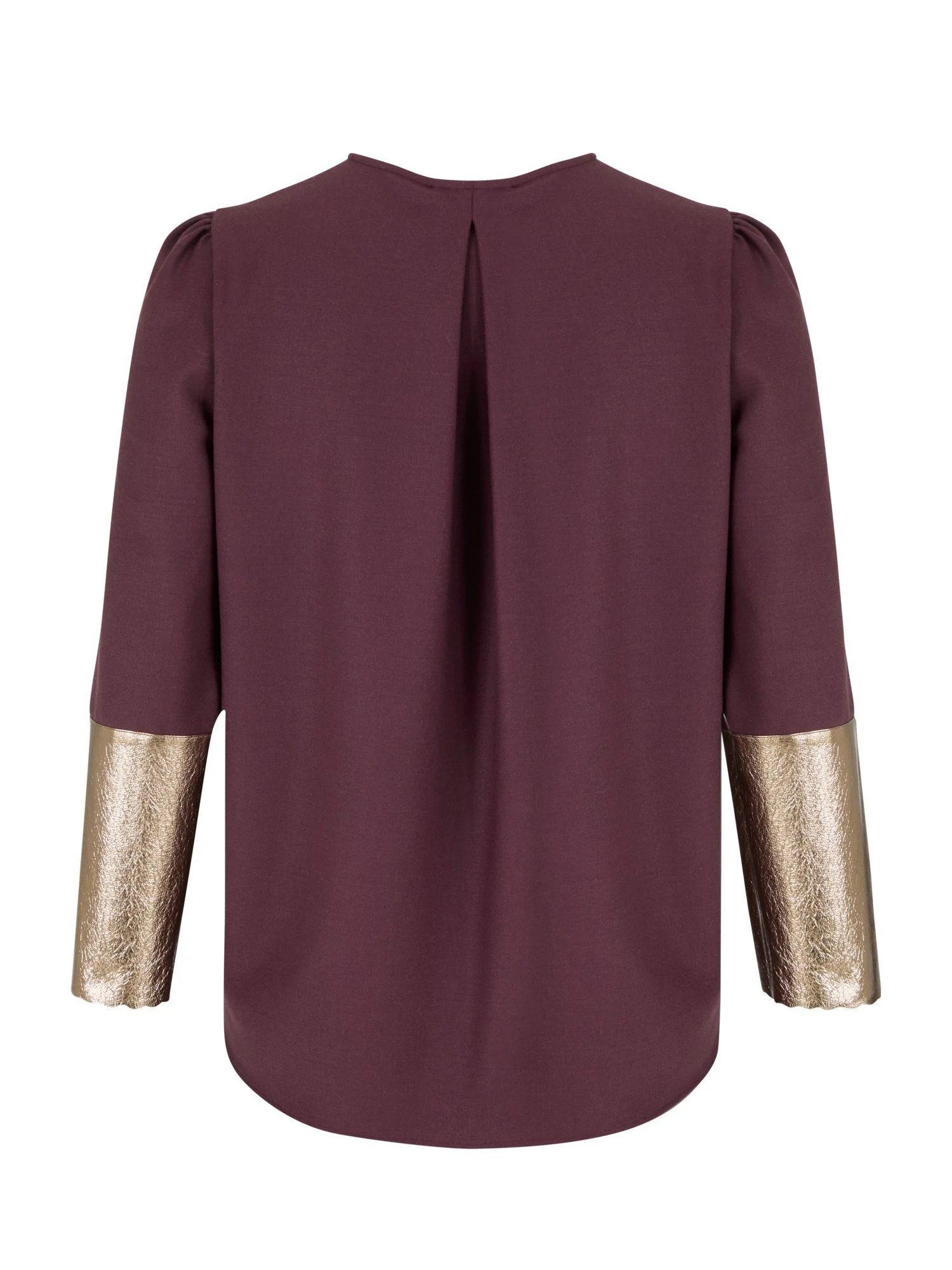 Tabby shirt - Plum and gold - back.jpg