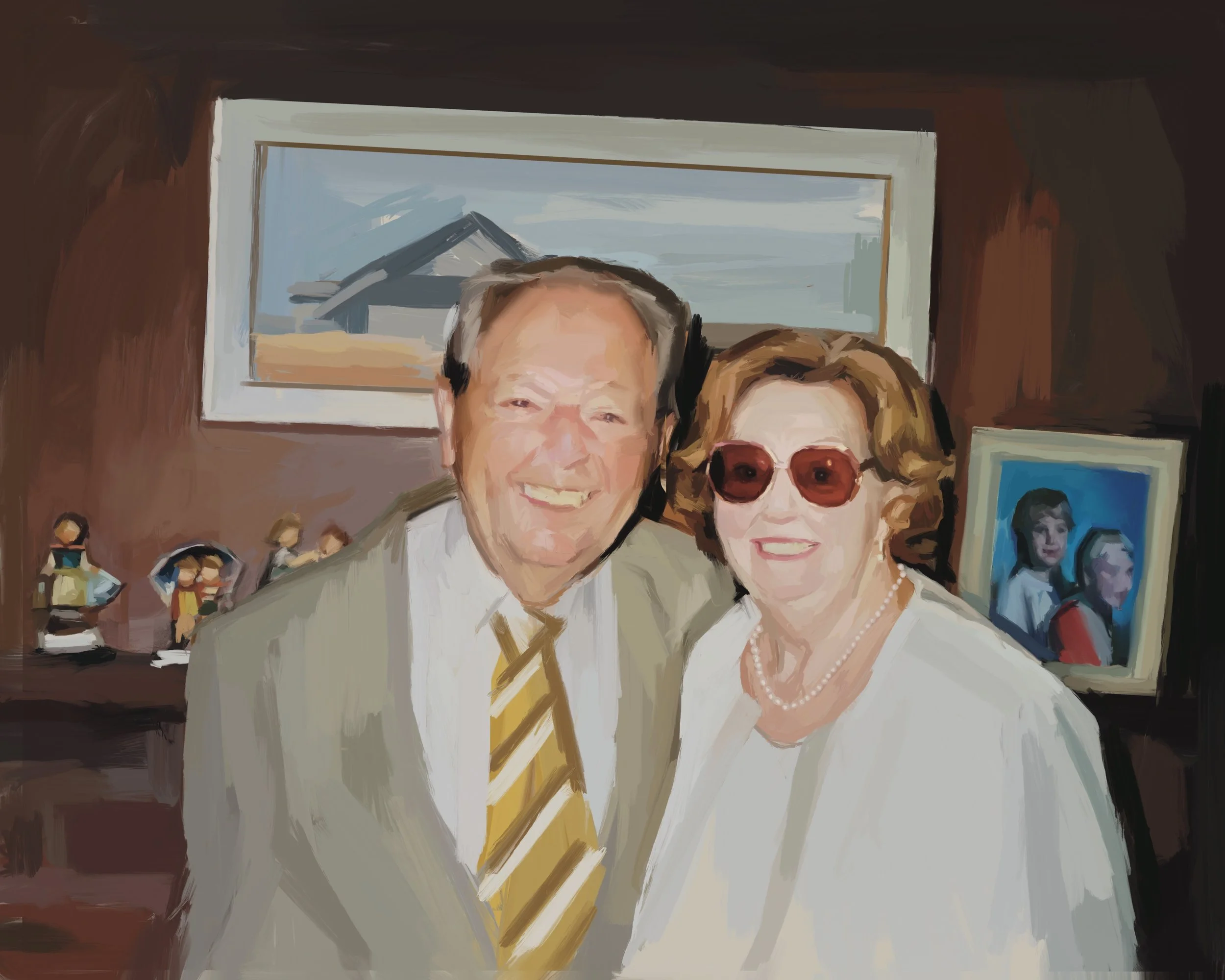 george and marge | digital painting | 2023