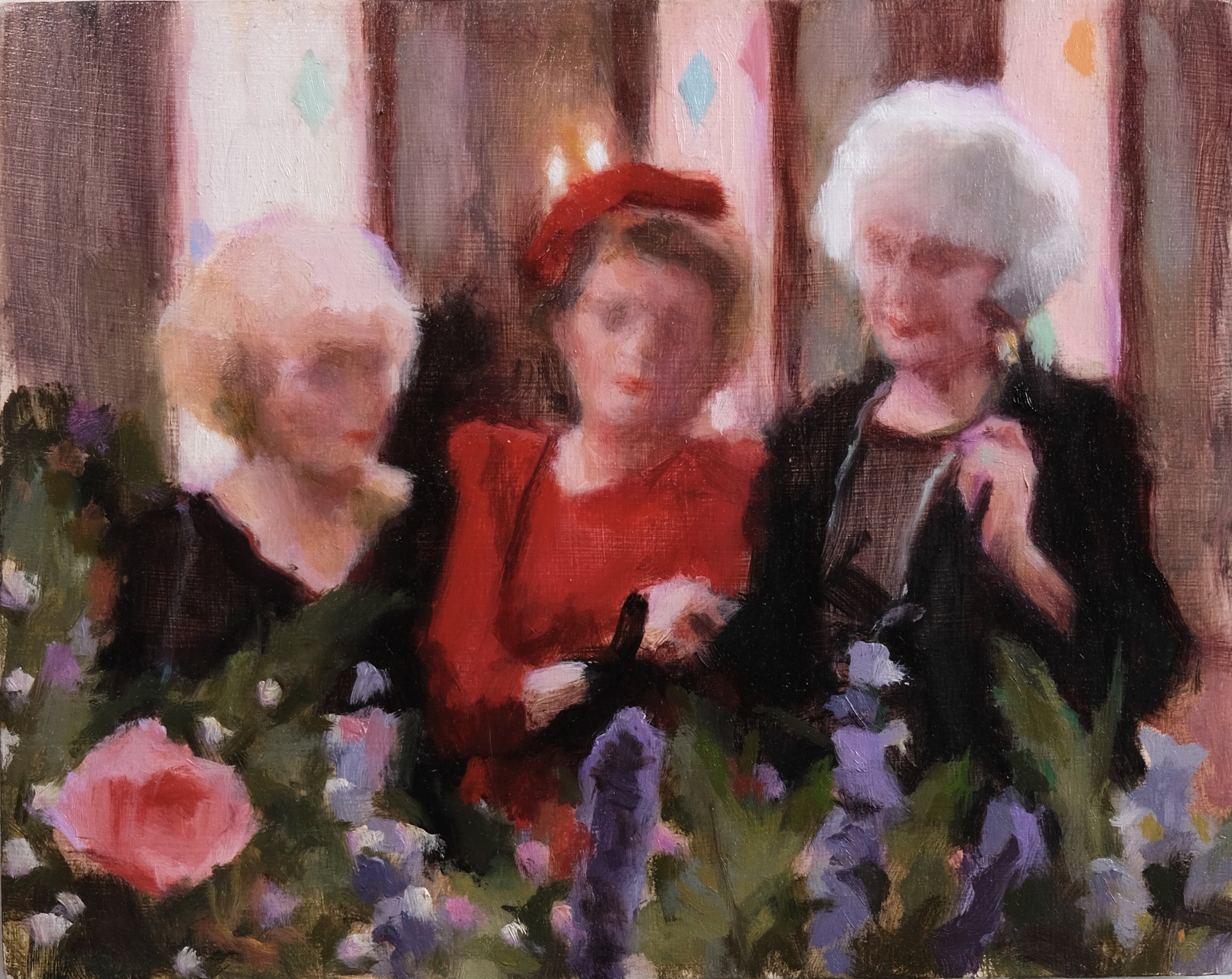 funeral attire | oil on panel | 8 x 10 in | 20 x 25 cm | 2024
