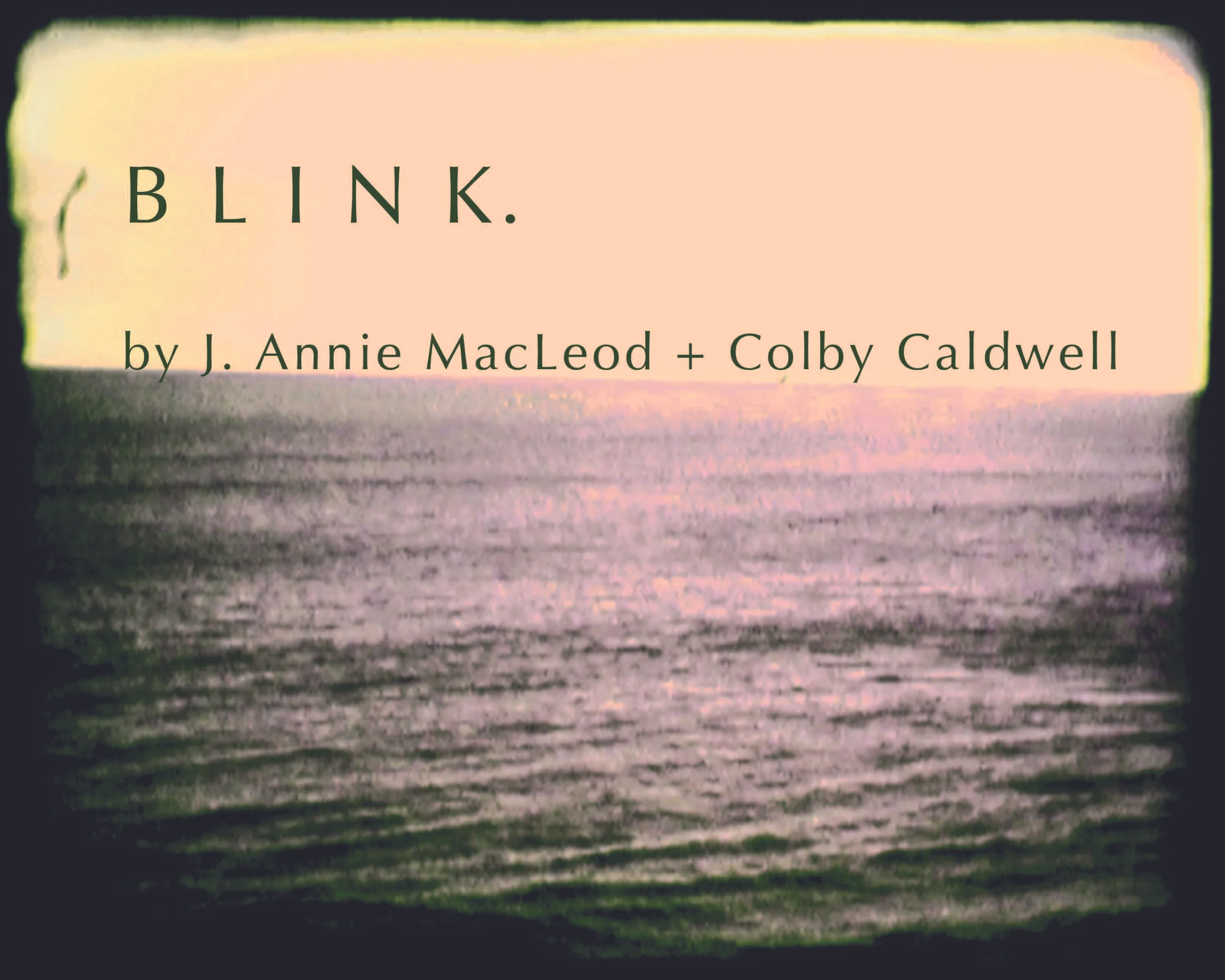 Cover of "Blink," a collaboration with the artist Colby Caldwell.