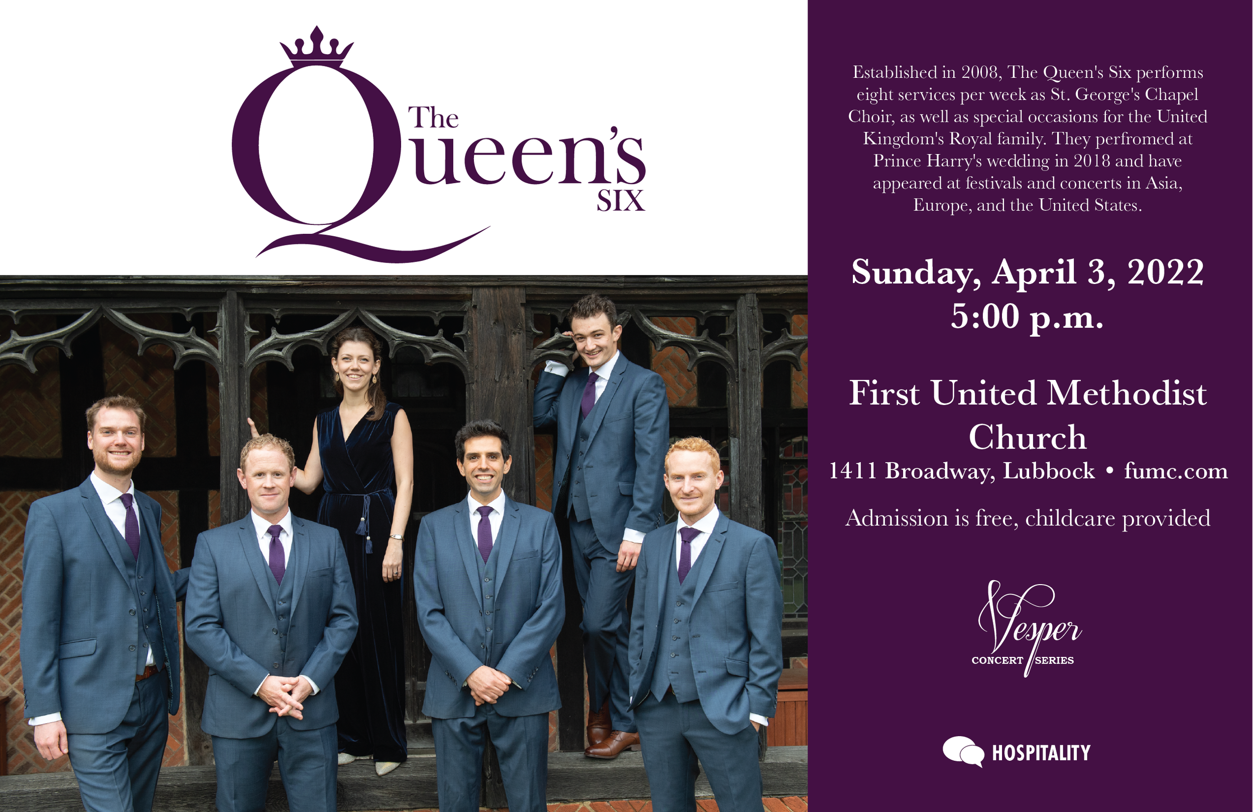 Vesper Concert - The Queen's Six