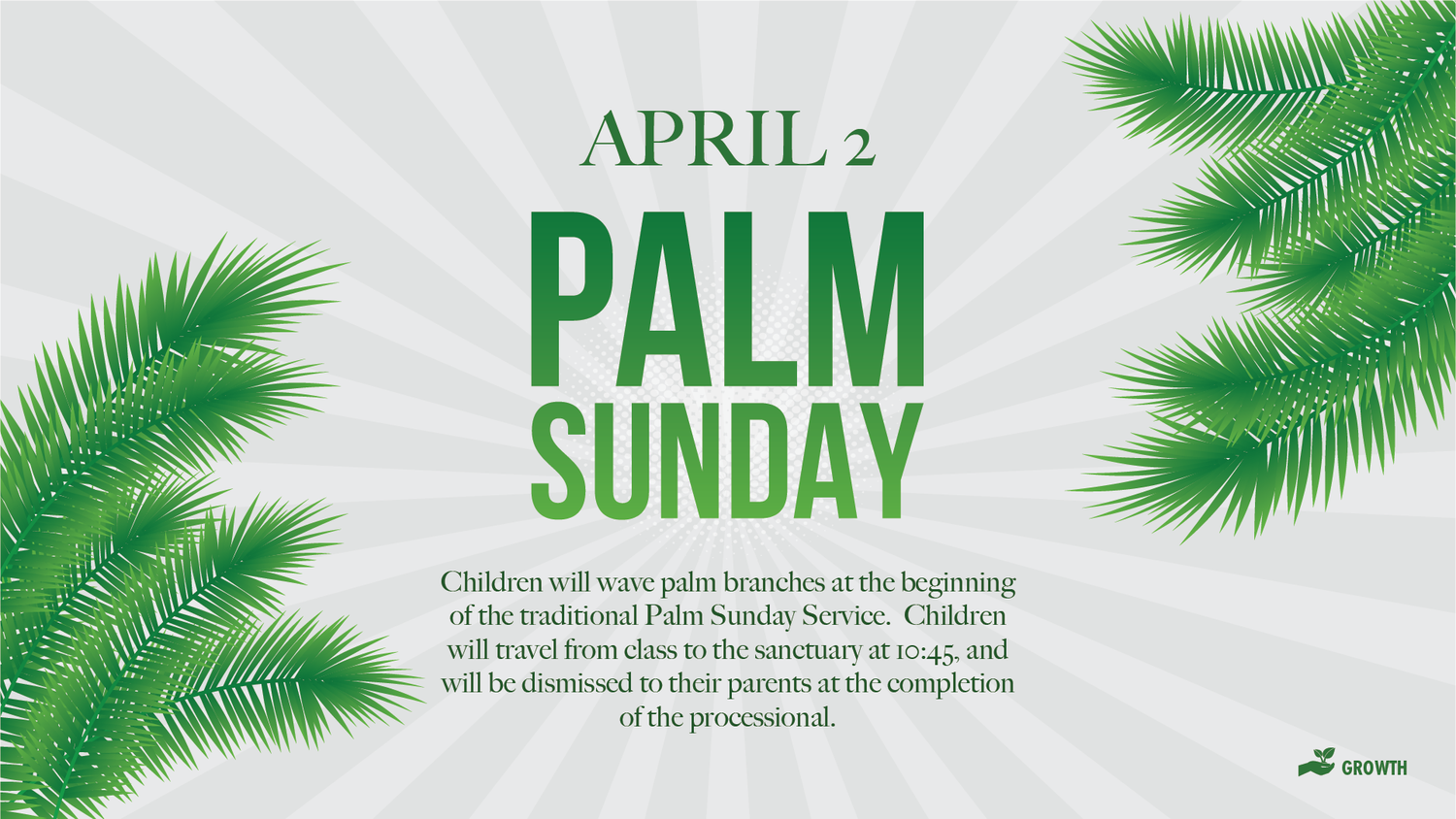 Palm Sunday 2023 - First Kids — First United Methodist Church