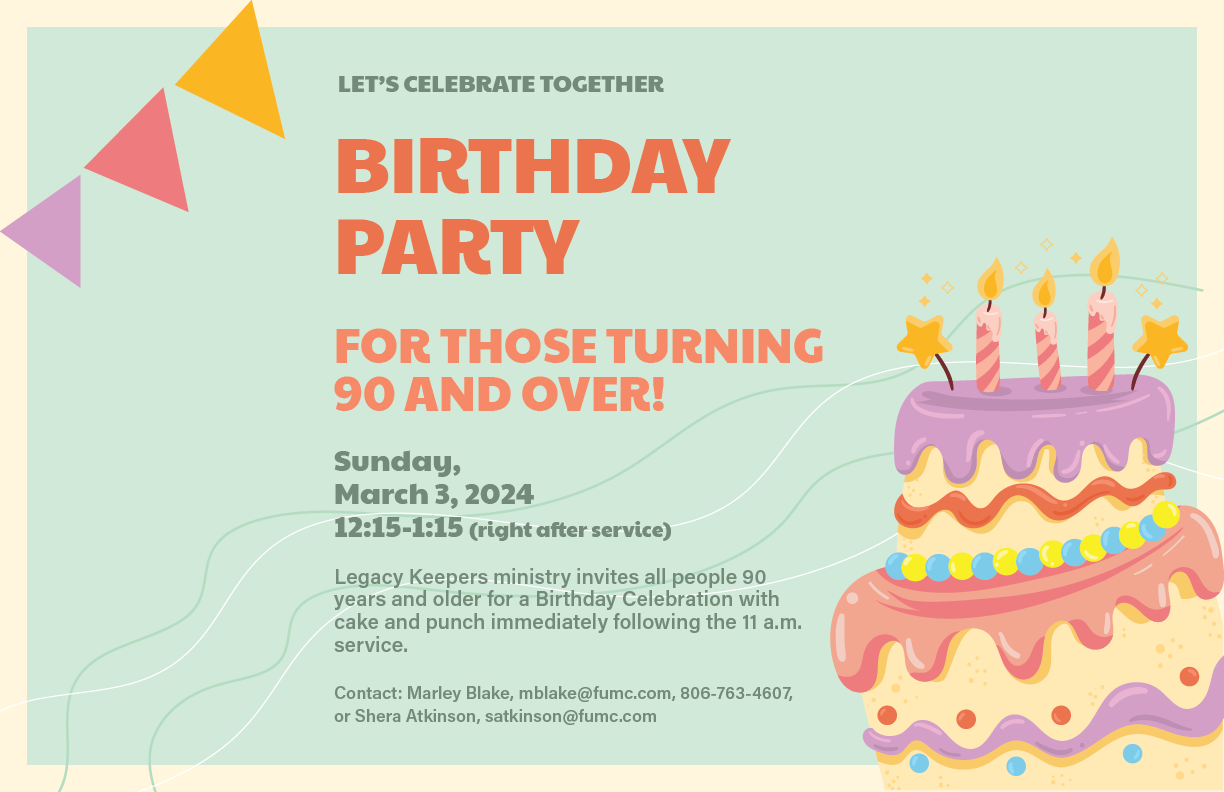 90 and Over Birthday Party