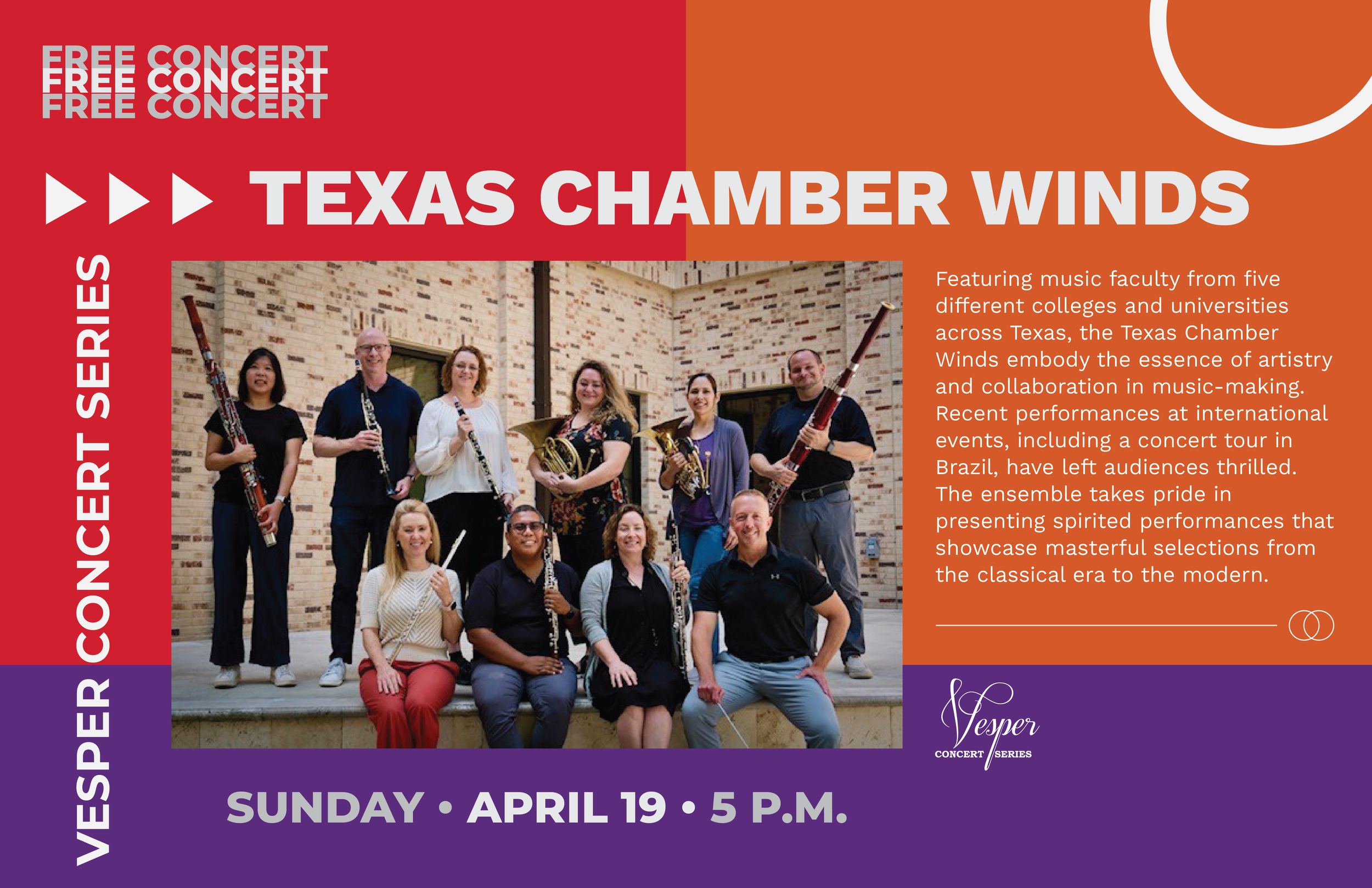 Vesper Concert Series - Texas Chamber Winds