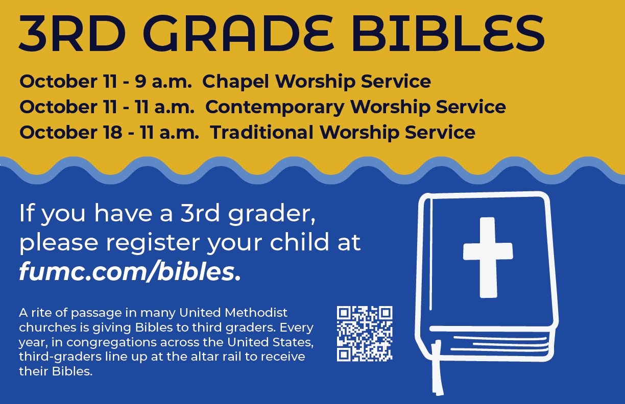 Third Grade Bibles - Traditional Service