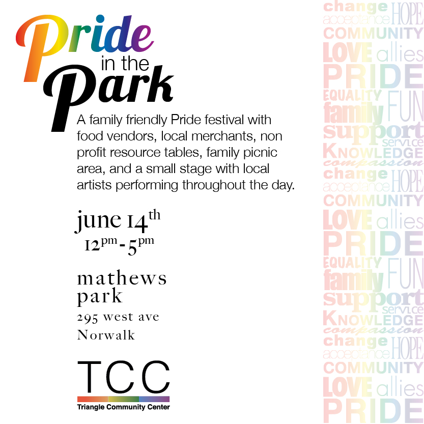 Triangle Community Center - Pride in the Park flyer
