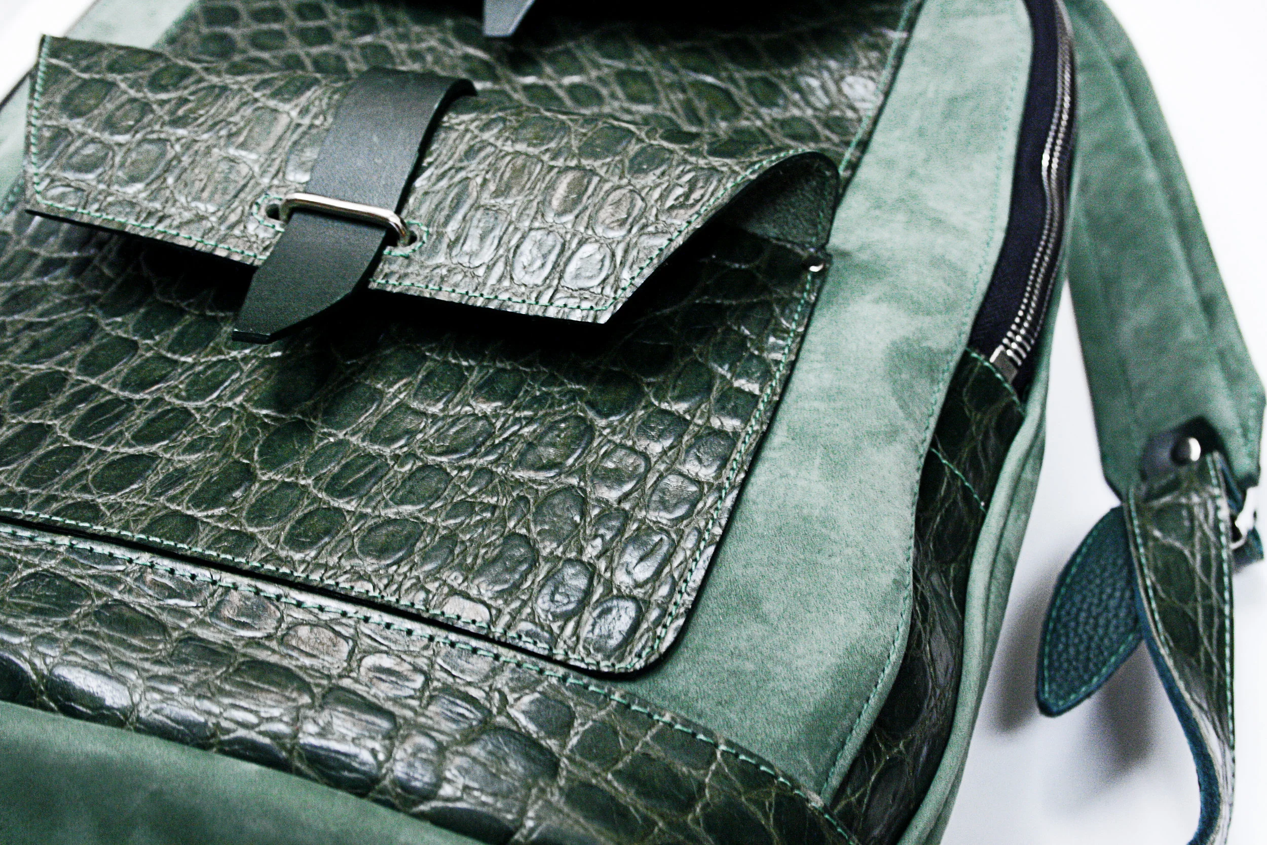 Sage Green Nubuck Leather Camelot Backpack Khoi Le