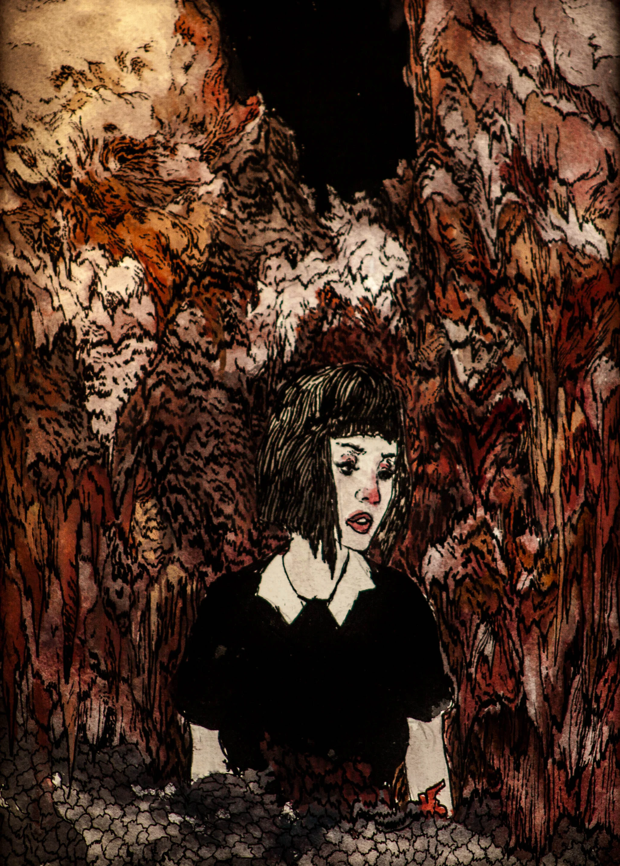 She Still Had A Secret, She Said. 2014. 9 x 12 inches. Watercolor on paper.