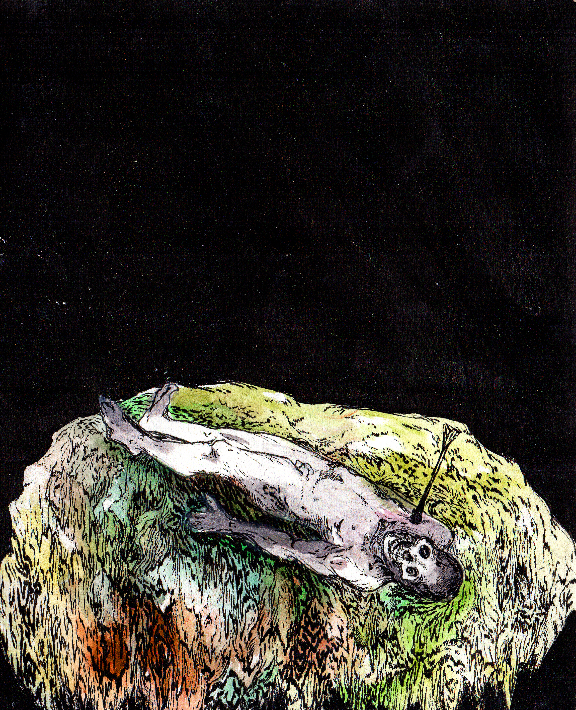 Time's Arrow. 2014. 9 x 12 inches. Watercolor on paper.