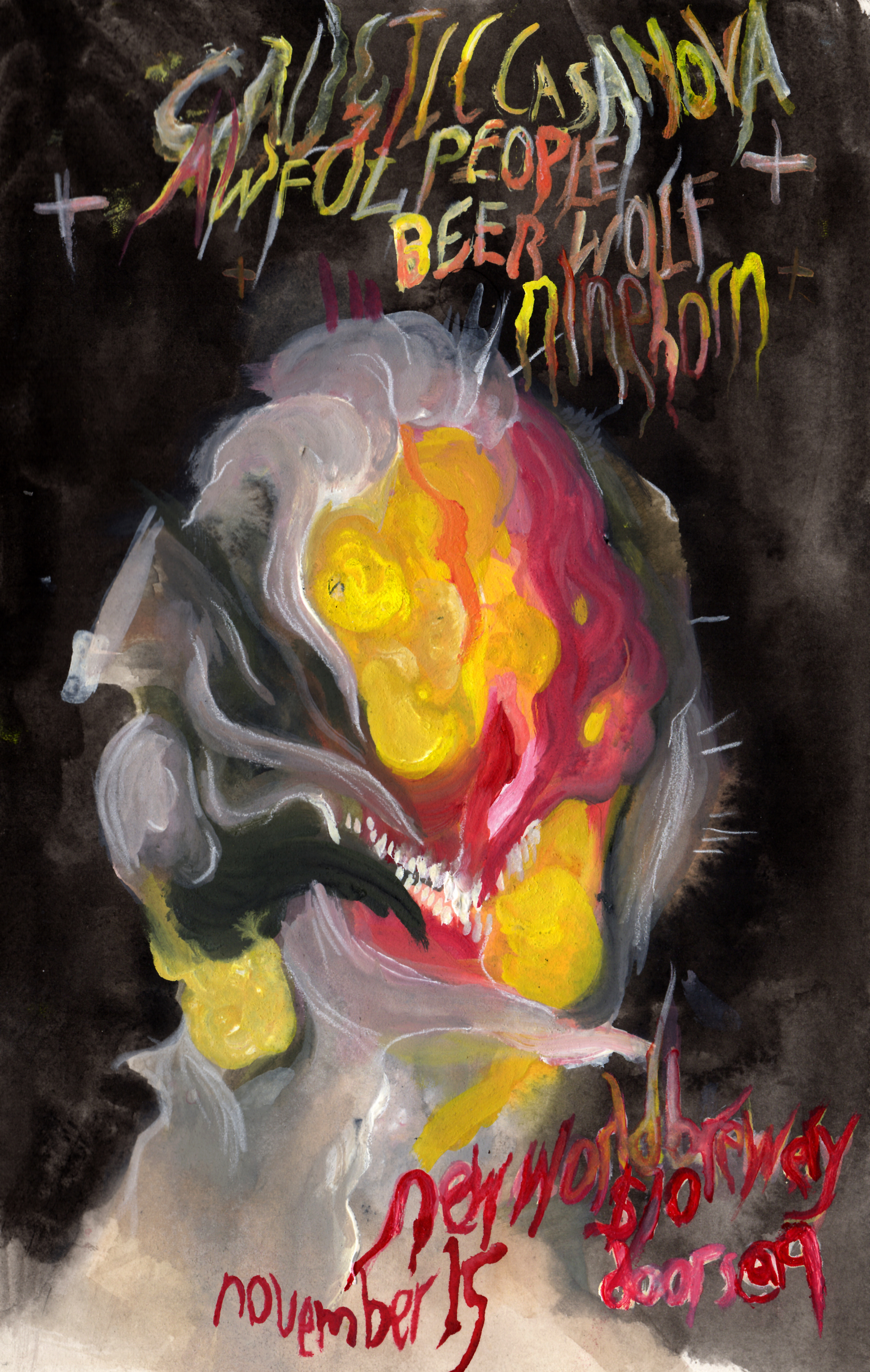 2015. Flyer for Caustic Casanova at New World Brewery. Tampa, FL.