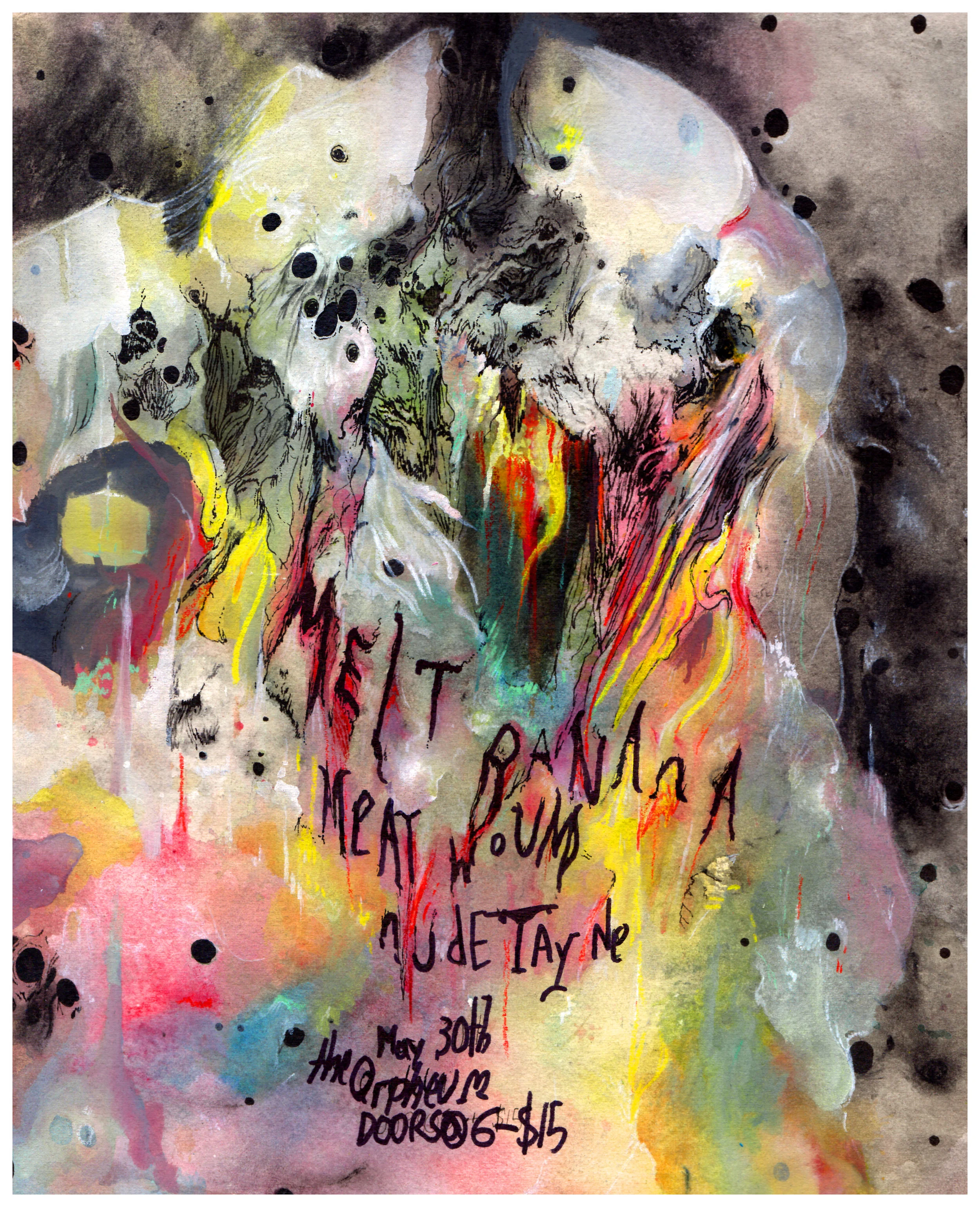 2015. Flyer for Melt-Banana at the Orpheum. Tampa, FL.