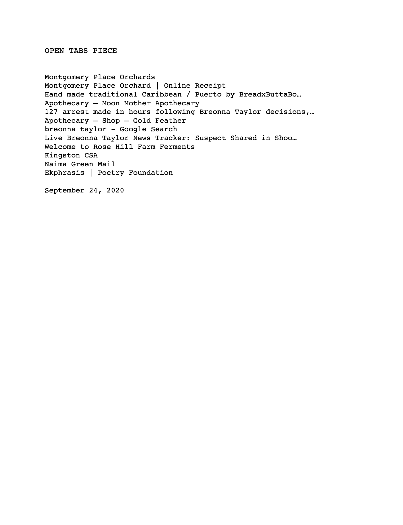 Open Tabs Piece (9.24.20)
