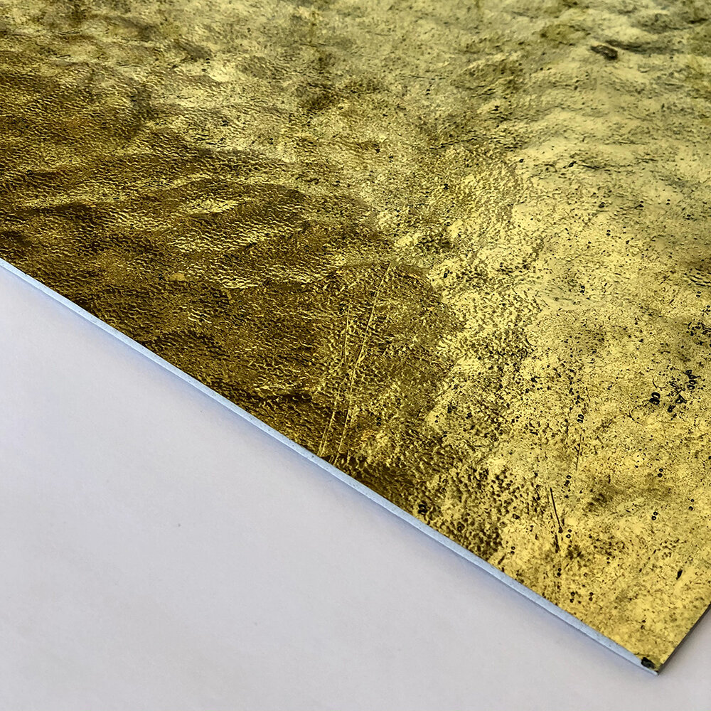 Textured Metallic Mirror Tile in Color Oro