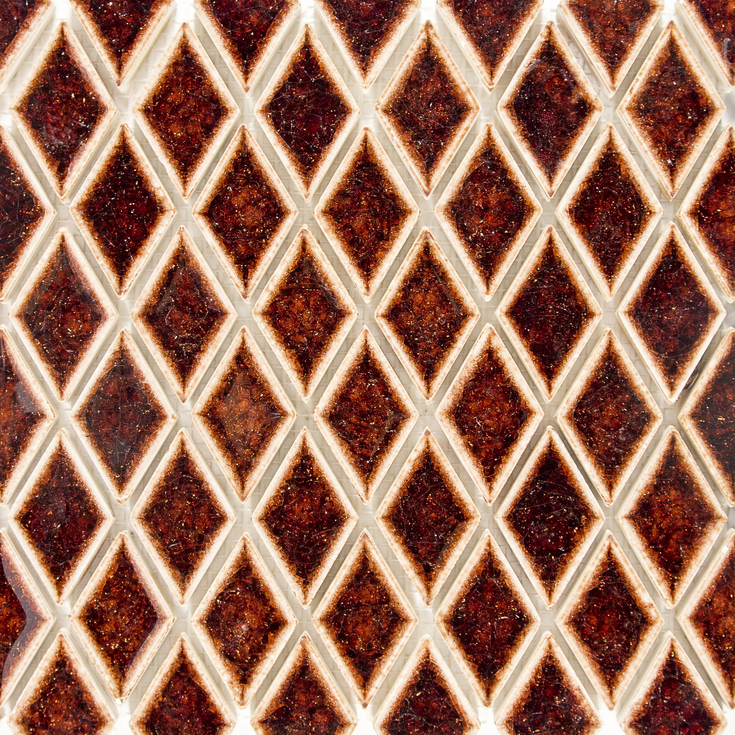 Bellini Collection Harlequin Mosaic Pattern in Color Rhubarb
