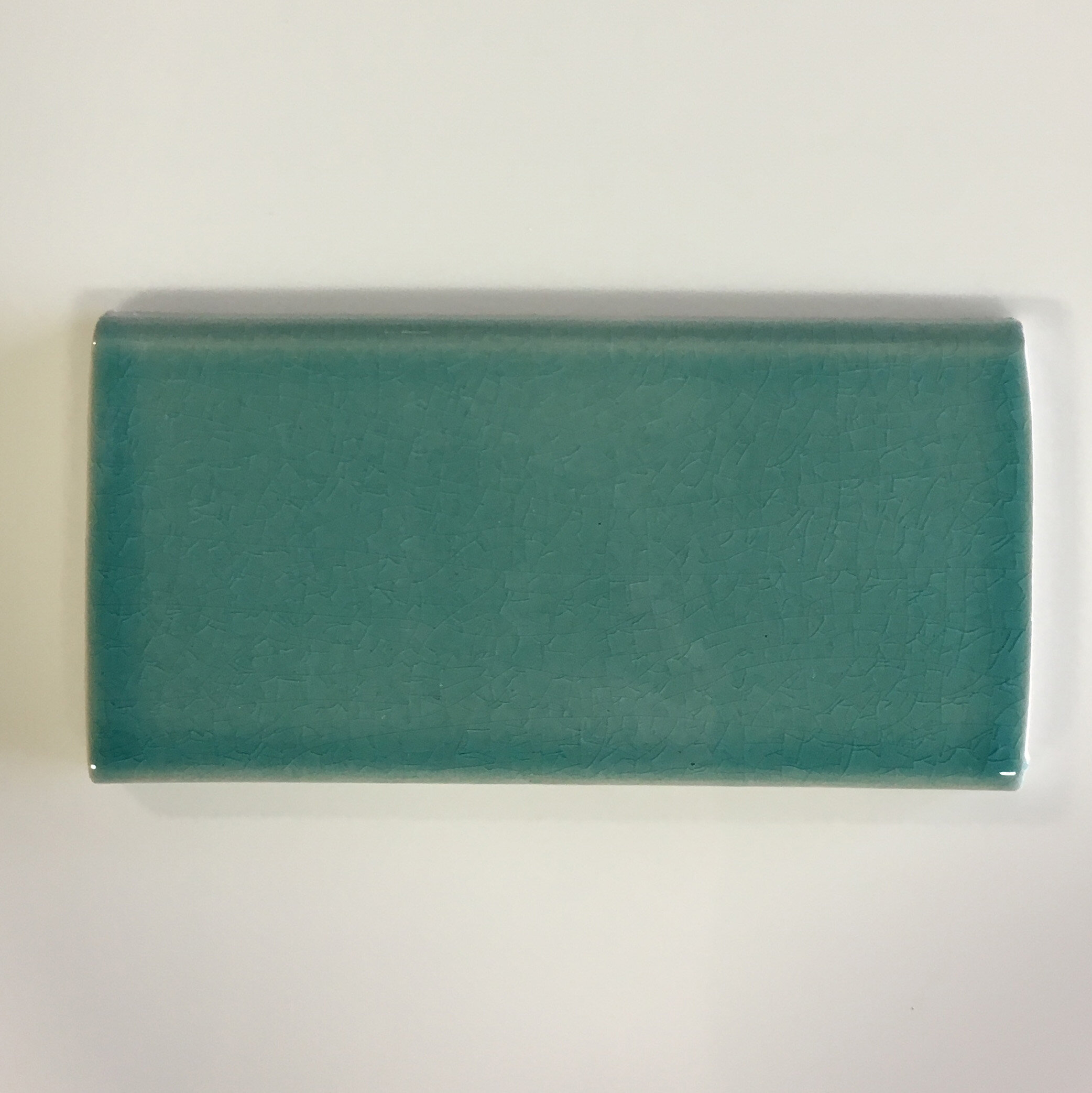 Granada Collection 3" x 6" Single Bullnose in Color Turquoise