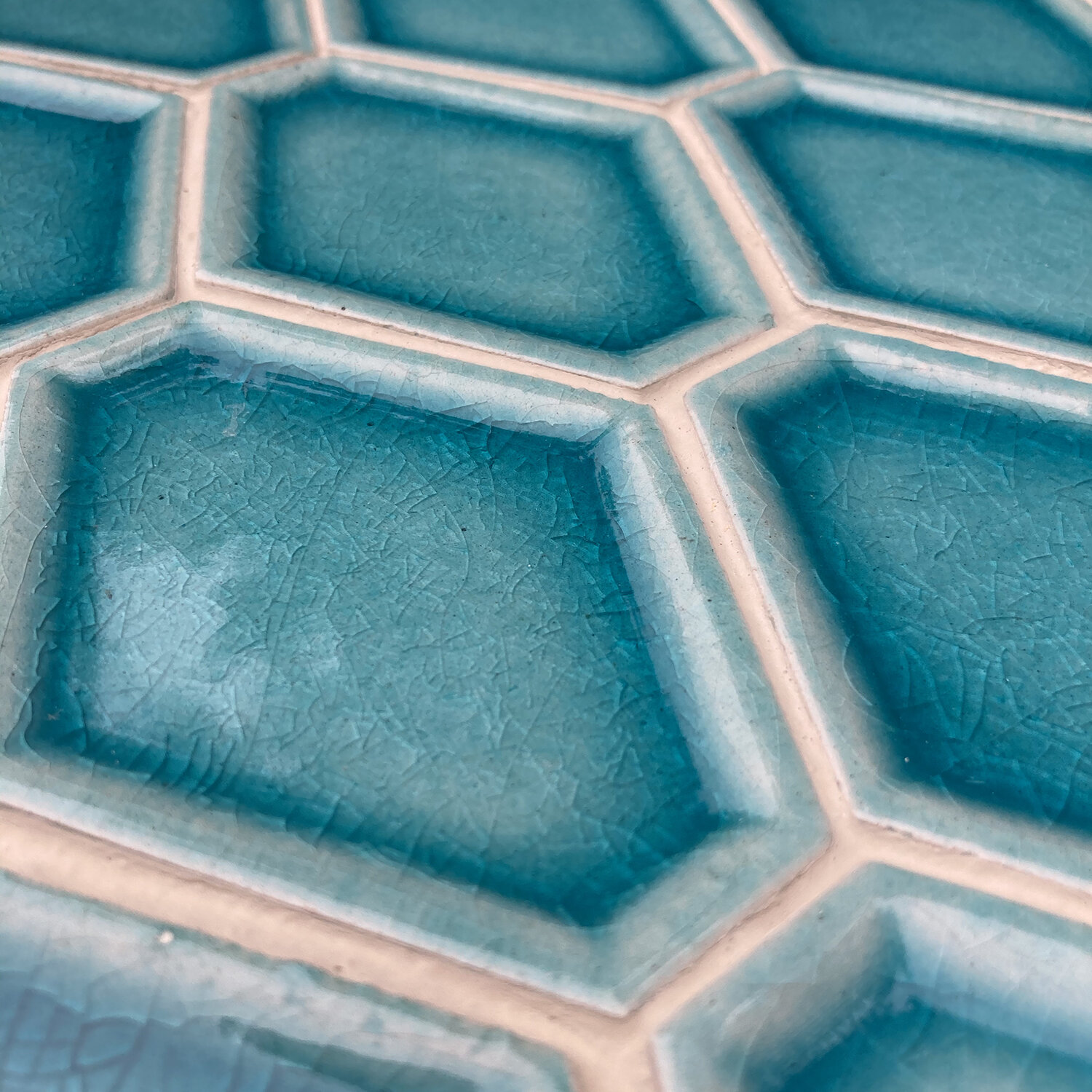 Miele Collection Honeycomb Mosaic Pattern in the color Sky
