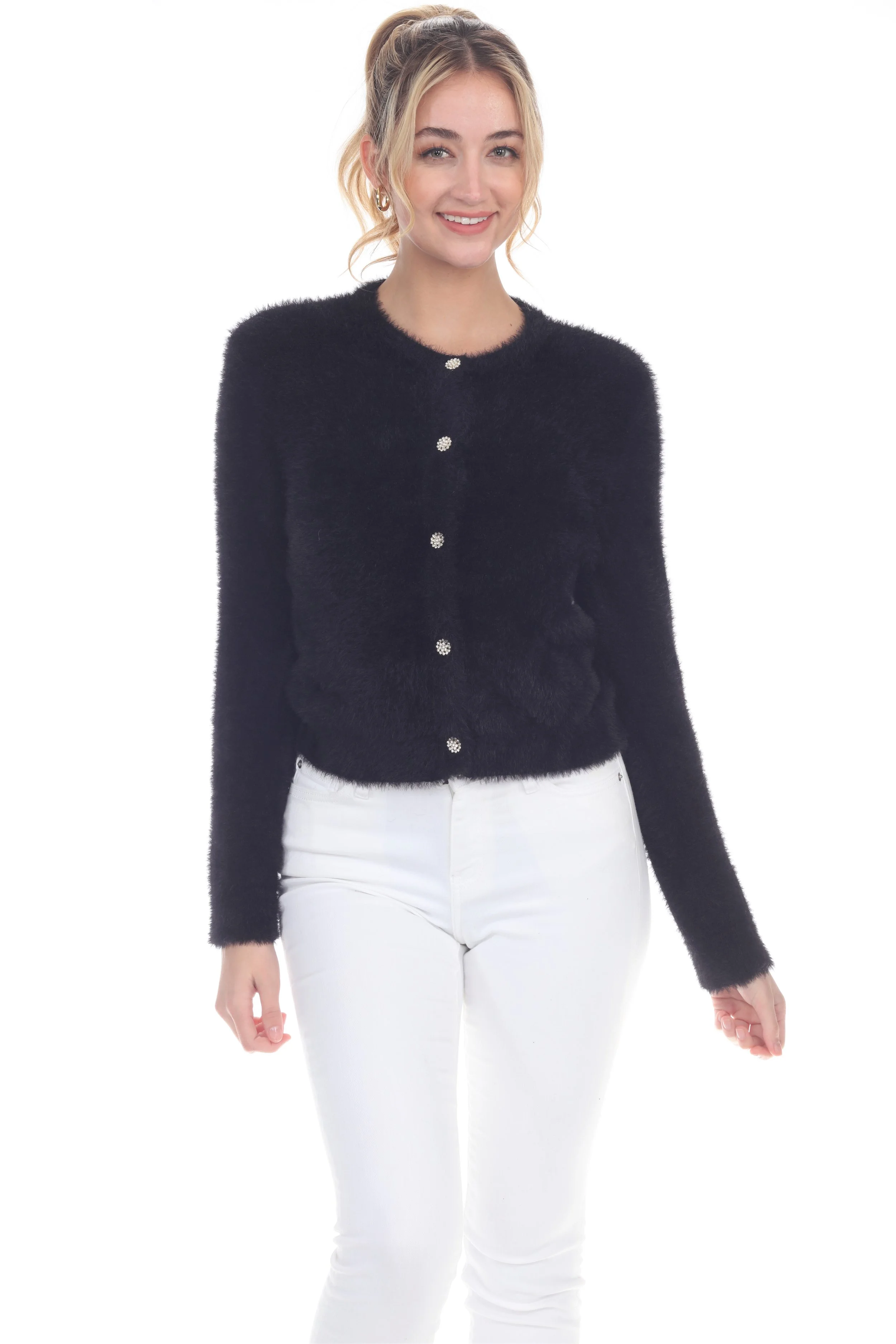 Riu Faux fur sleeve cardigan｜カーディガン