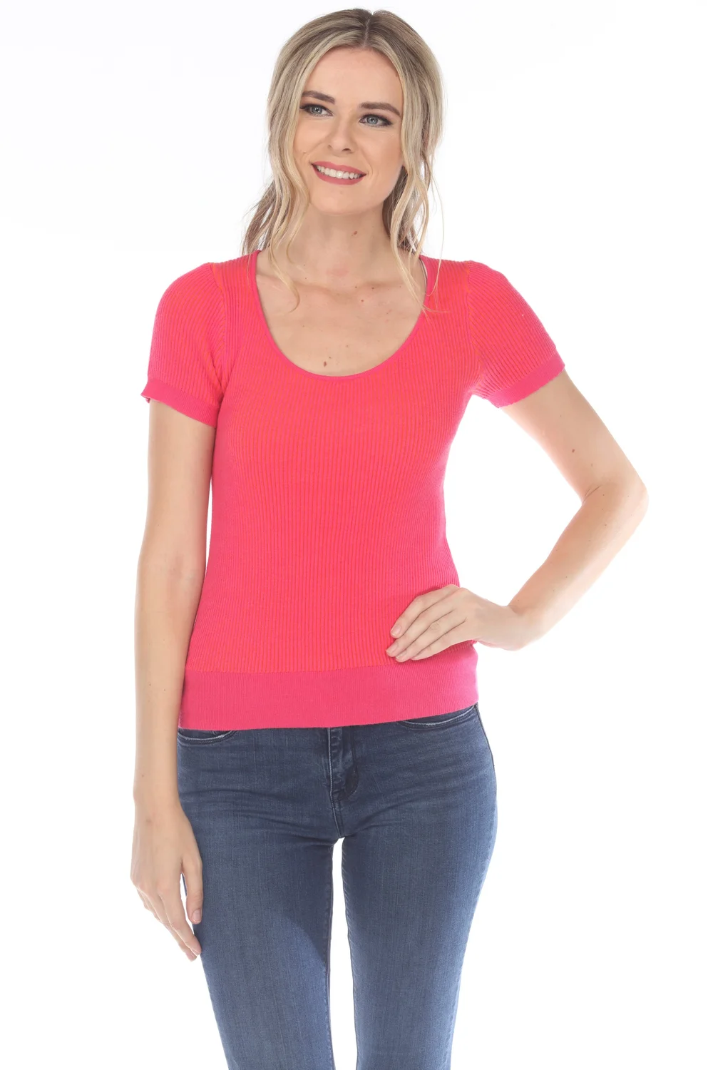 Rain and Rose Women's Contemporary Fashion - Reversible Double Color Rib  Sweater — Rain + Rose On Trend Novelty Sweaters and Tops