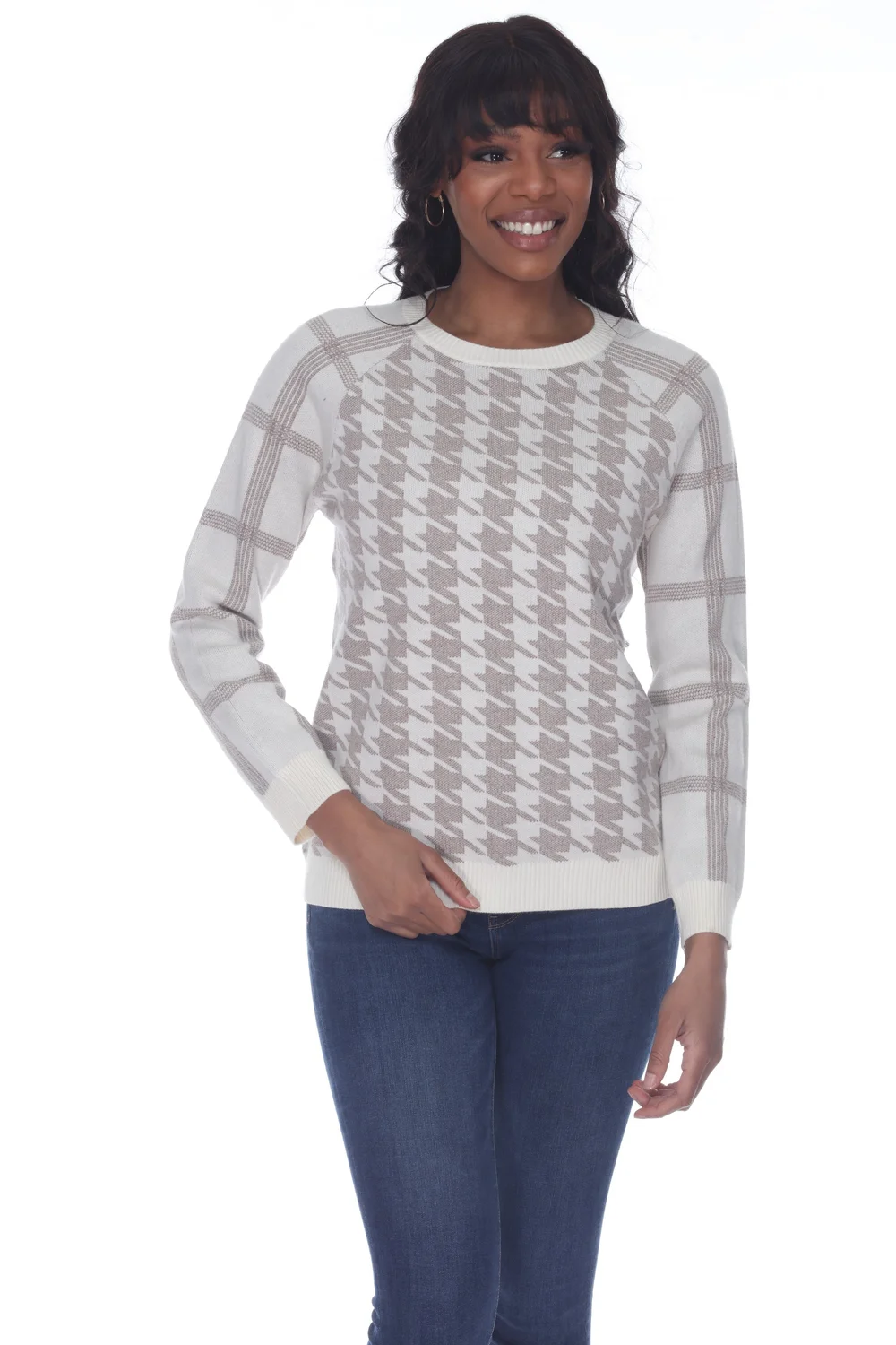 Rain and Rose Women's Contemporary Fashion - Mixed Plaid Pullover — Rain +  Rose On Trend Novelty Sweaters and Tops
