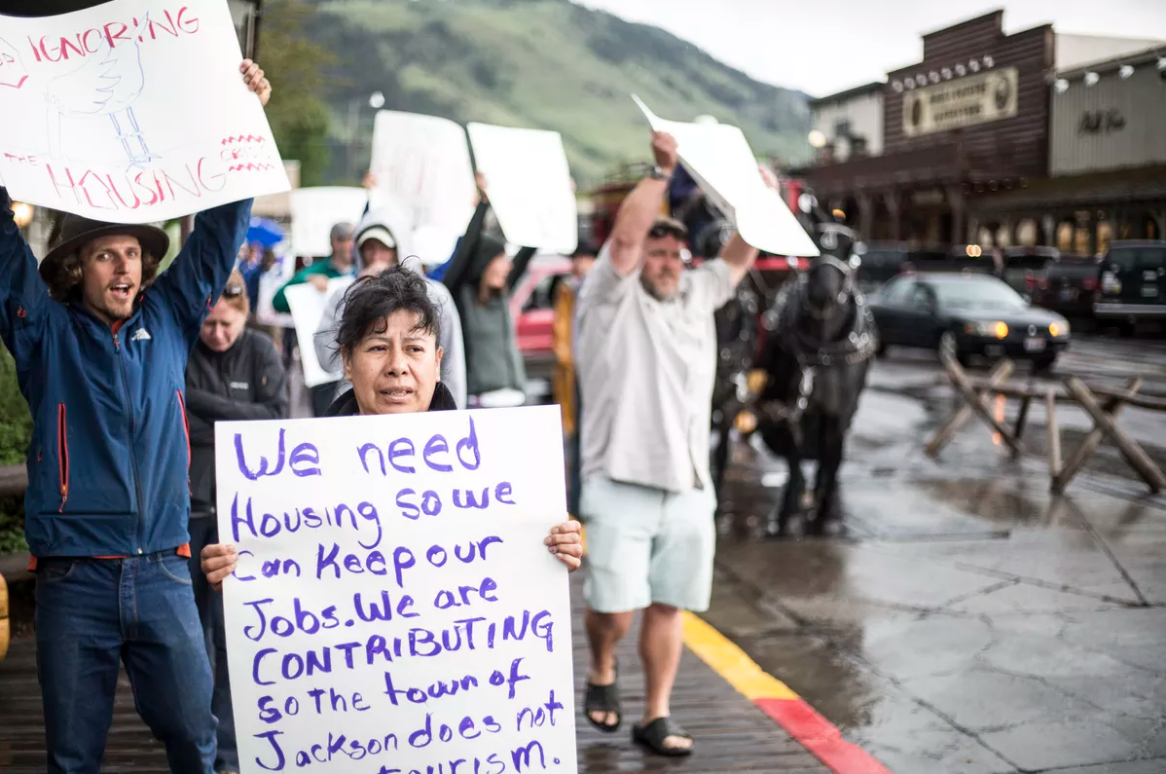 M. Barber, Jackson, Wyoming Affordable Housing Protest, Curbed