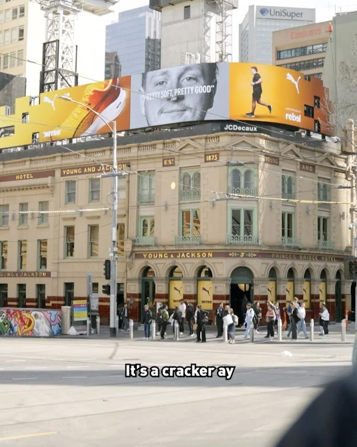 Back in August I had the pleasure of working on this one with @burstycompany and @pumaau. @neddbrockmann encouraged passers by to try out the new Puma Nitros inside Young &amp; Jackson on Flinders Street. I snapped away, the Bursty team led by @the.n