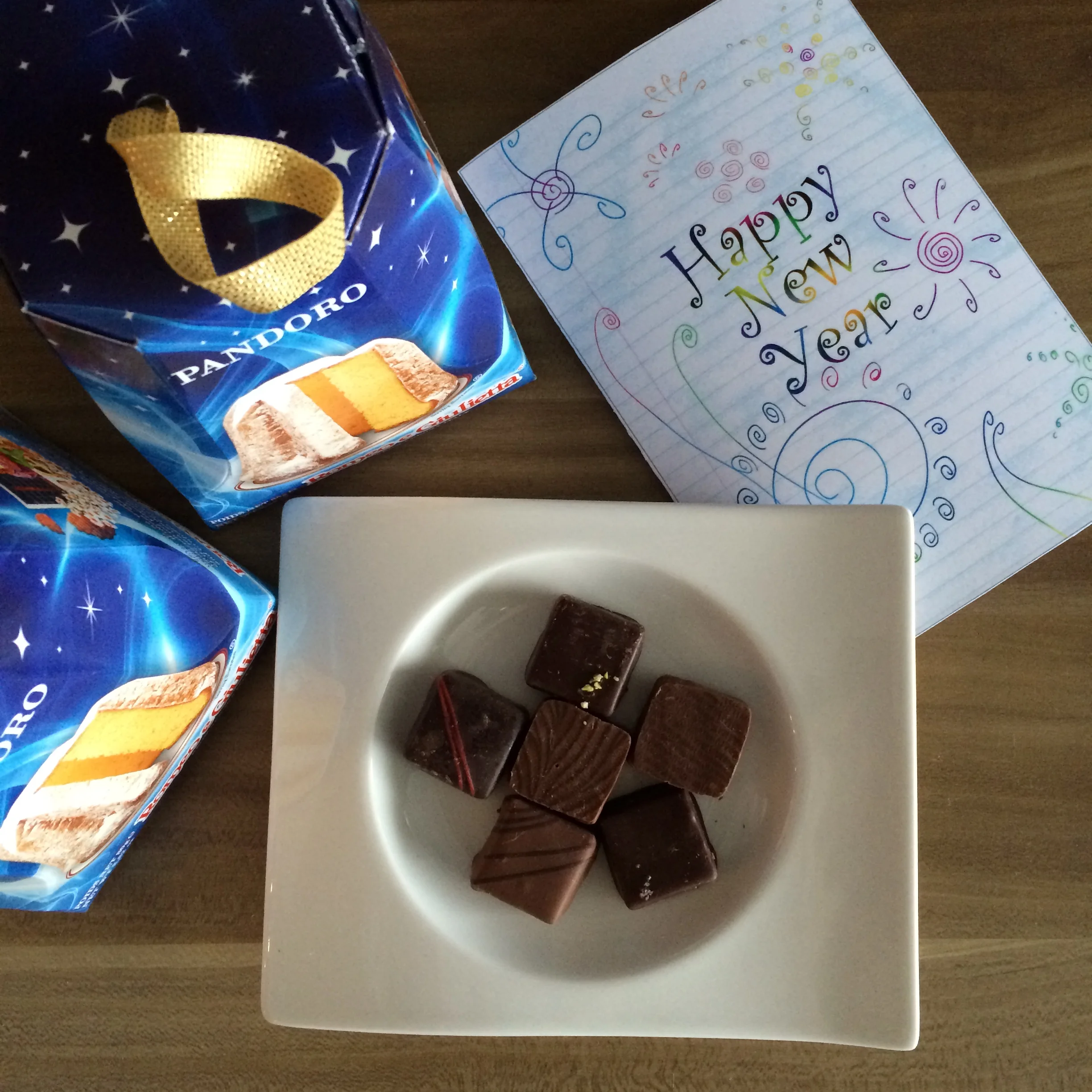 Traditional sweet treats and a sentimental card.