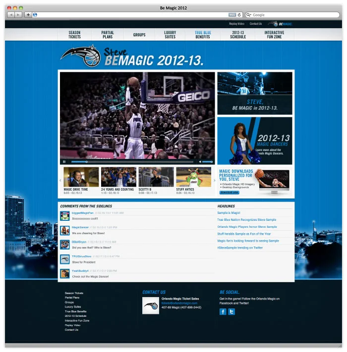 Orlando Magic Season Ticket Renewal Campaign - "Be Magic"