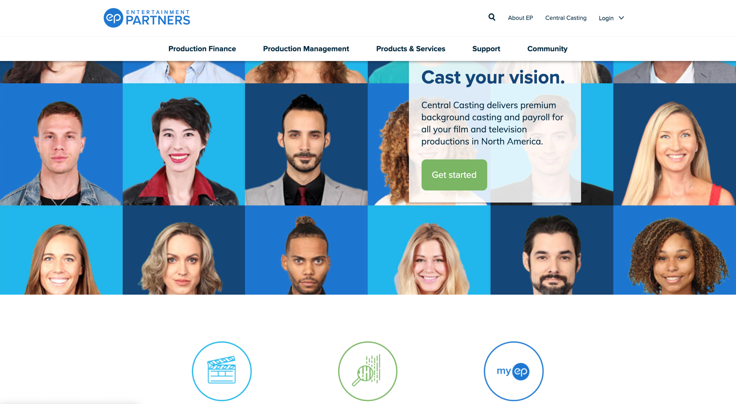 Central Casting Webpage