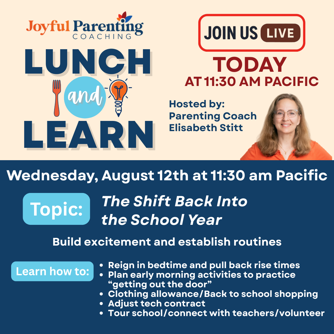 Lunch &amp; Learn- The Shift Back Into the School Year