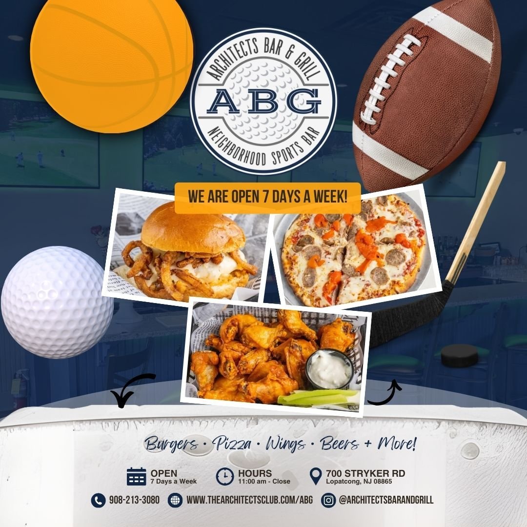 🌼⛳️ Swing by Architects Bar and Grill for the Ultimate Post-Golf Hangout! ⛳️🌼

🌞 Exciting News! 🌞 We're extending our hours for the Spring/Summer season and we are now OPEN 7 DAYS A WEEK! 🎉

🔥 Dive into our delicious menu featuring cold beers, 