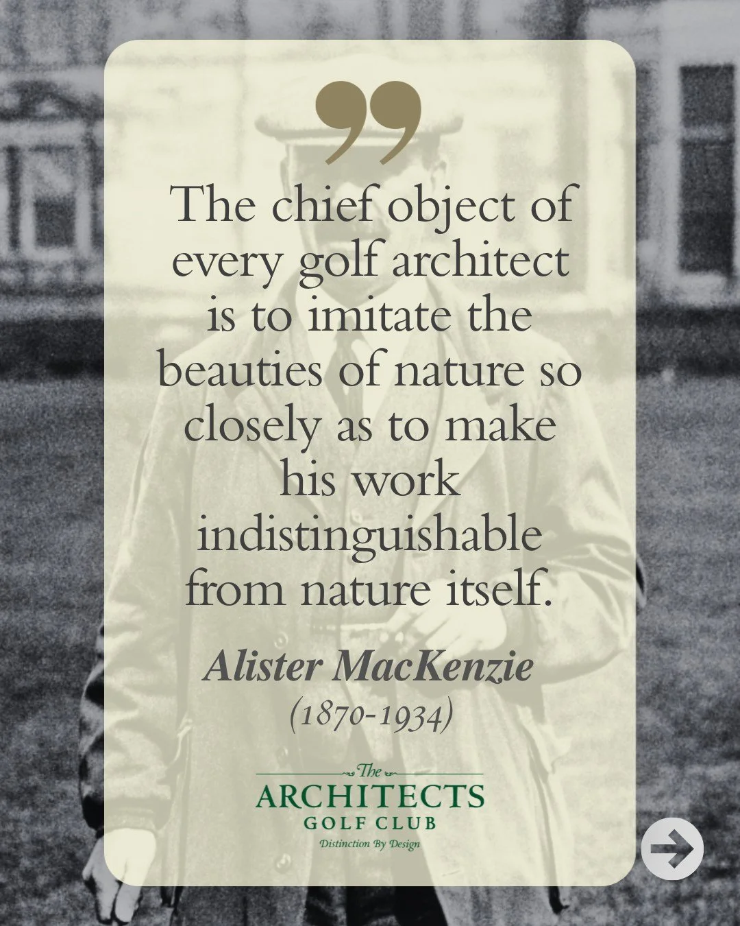 Alister MacKenzie taught us that successful golf course construction should blend so completely with nature it becomes indistinguishable from the land itself.

Hole 13 at The Architects Golf Club channels the same golden-age genius MacKenzie brought 