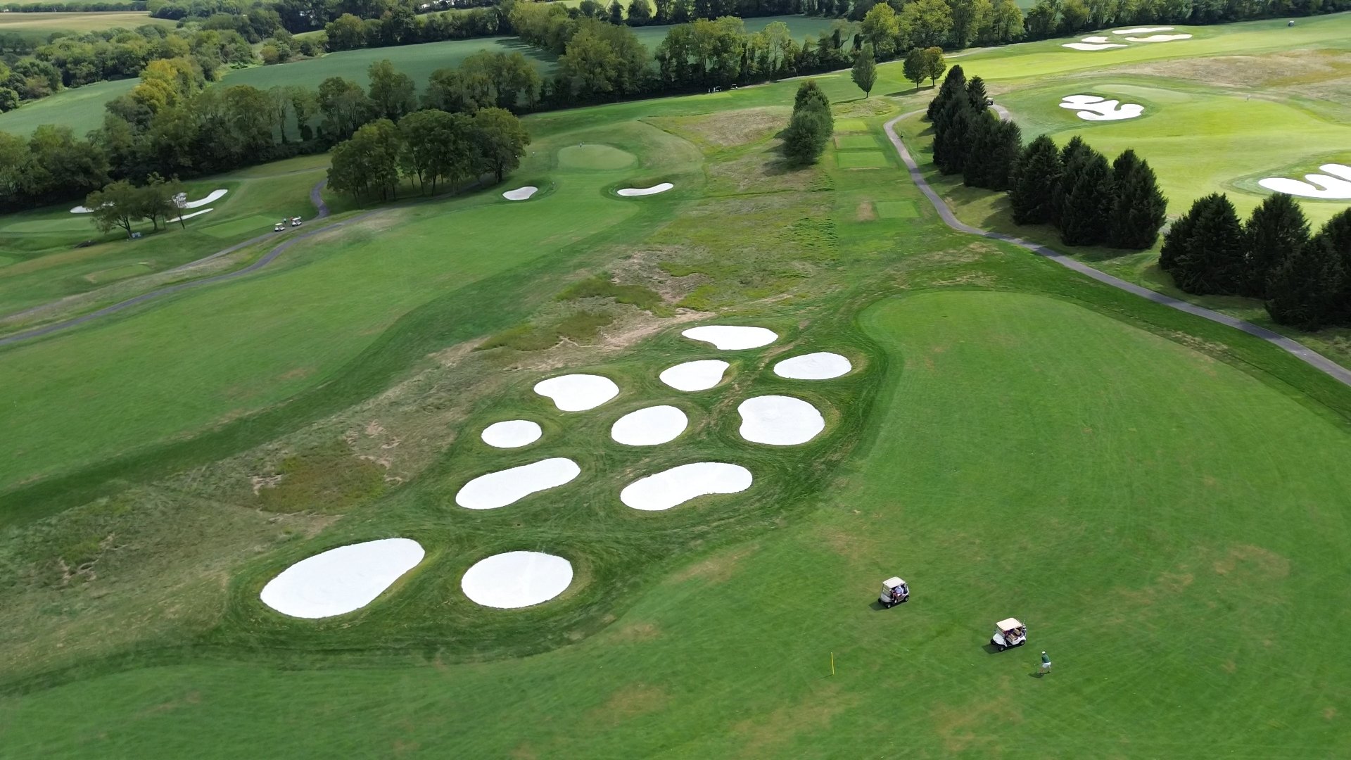 Hole 11 William Flynn Bunker Restoration at The Architects Golf Club