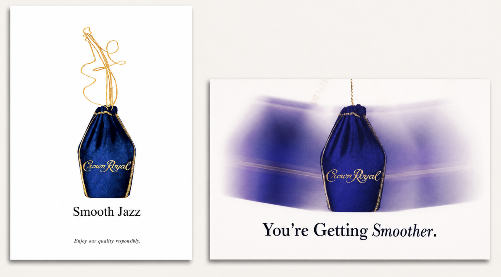  Produced print, out-of-home and transit posters for Crown Royal, using iconic imagery and minimal copy to express the brand’s signature smoothness. 