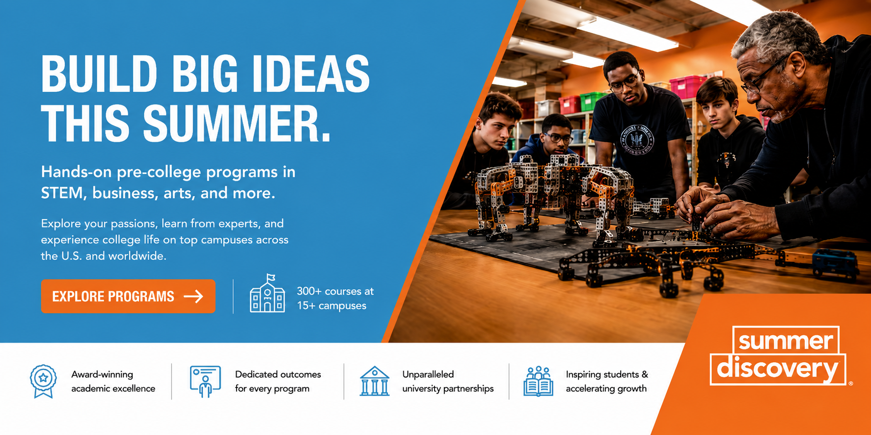  Conversion-focused banner copy that helped move families from interest to action with a clear path to apply, enroll, and get started. 