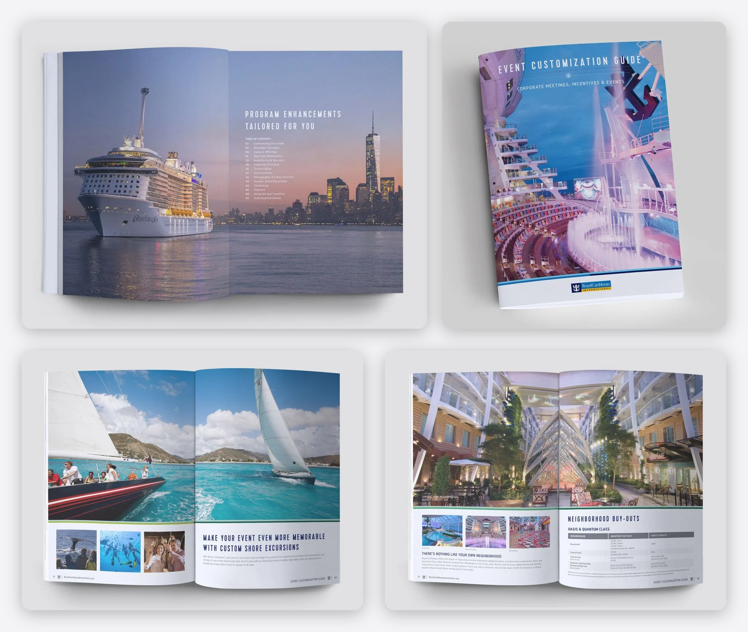  Royal Caribbean’s Event Customization Guide shows meeting and incentive planners how to make a cruise their own, from neighborhood buyouts to custom shore excursions. My B2B copy keeps the options clear and the tone inviting, so planners can see wha