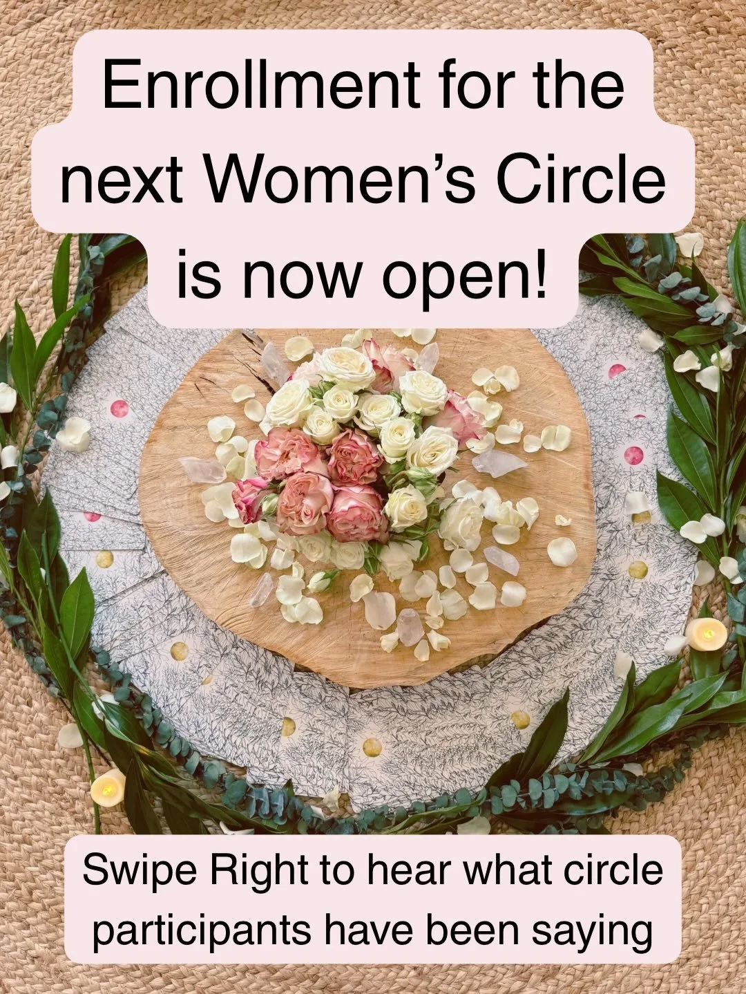 Enrollment is now open for our next women&rsquo;s circle! 
 
We will be kicking off Saturday, March 21st and going through August 15th, meeting every 3rd Saturday of the month in person from 10:00am&ndash;12:00pm. 

Circle is a blend of:
💫embodiment