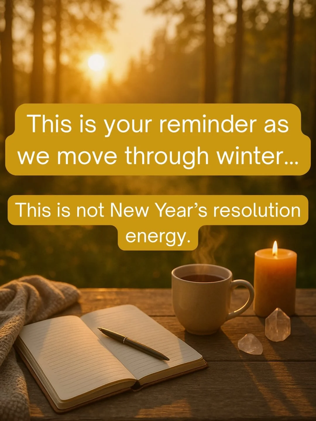 I&rsquo;ve never been drawn to New Year&rsquo;s resolutions.

After a decade of hosting vision board workshops, I noticed something important: what women were really craving wasn&rsquo;t more goals. It was more space. Space to reflect, to release, an