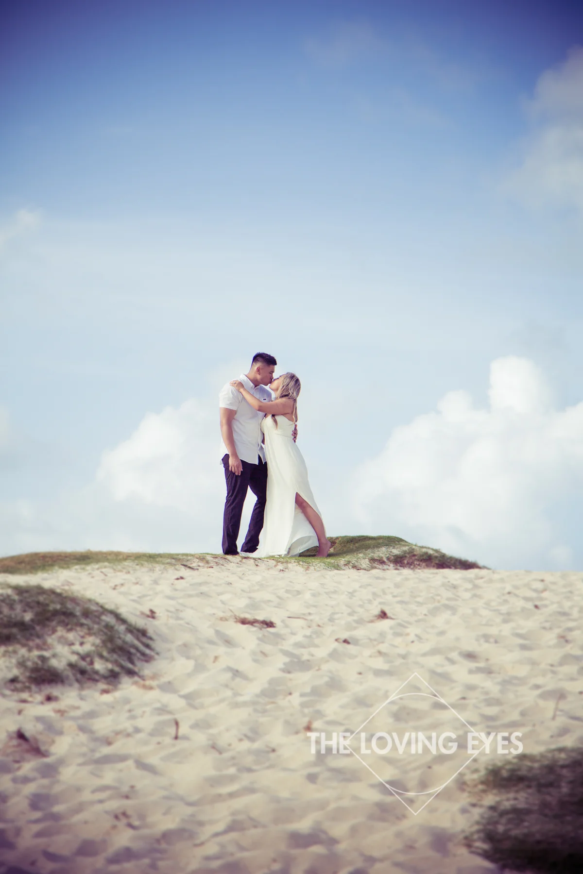 Hawaii engagement photography on Kailua Beach