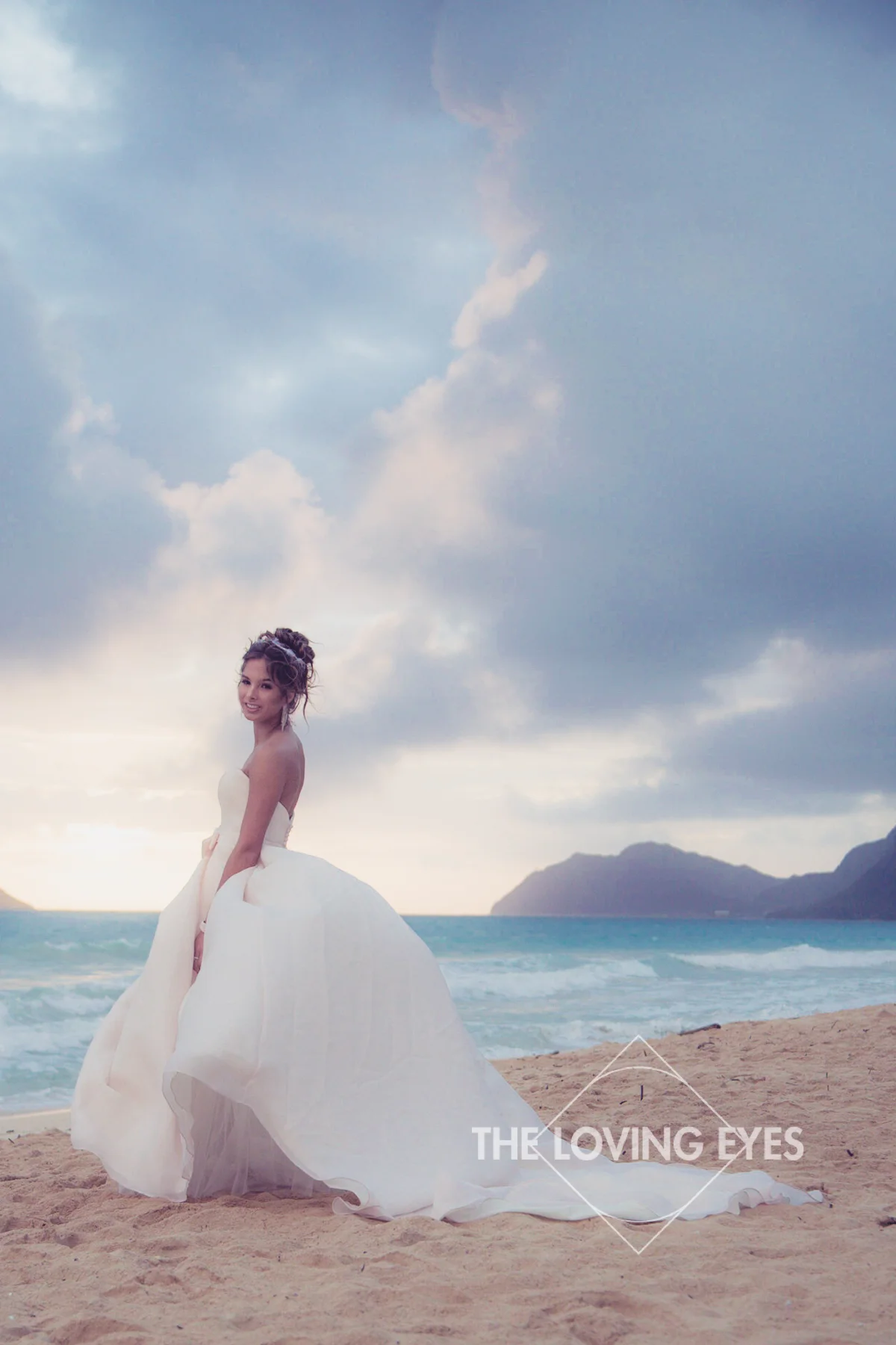 Quincennera photo at Waimanalo Beach in Hawaii