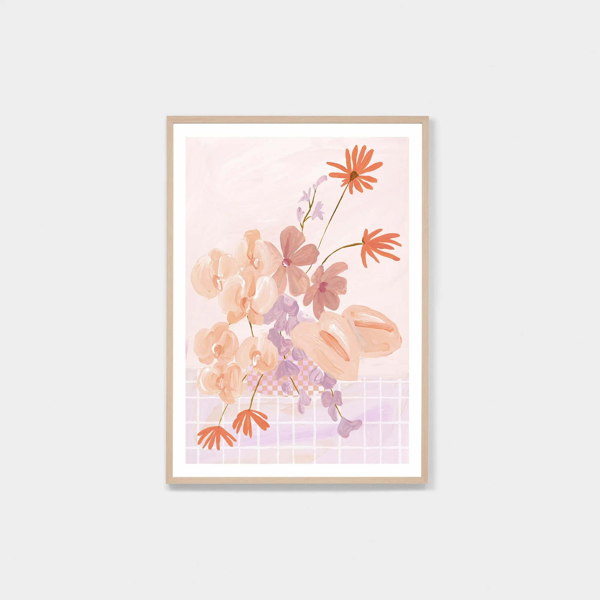 Modern Posy Light Framed Print