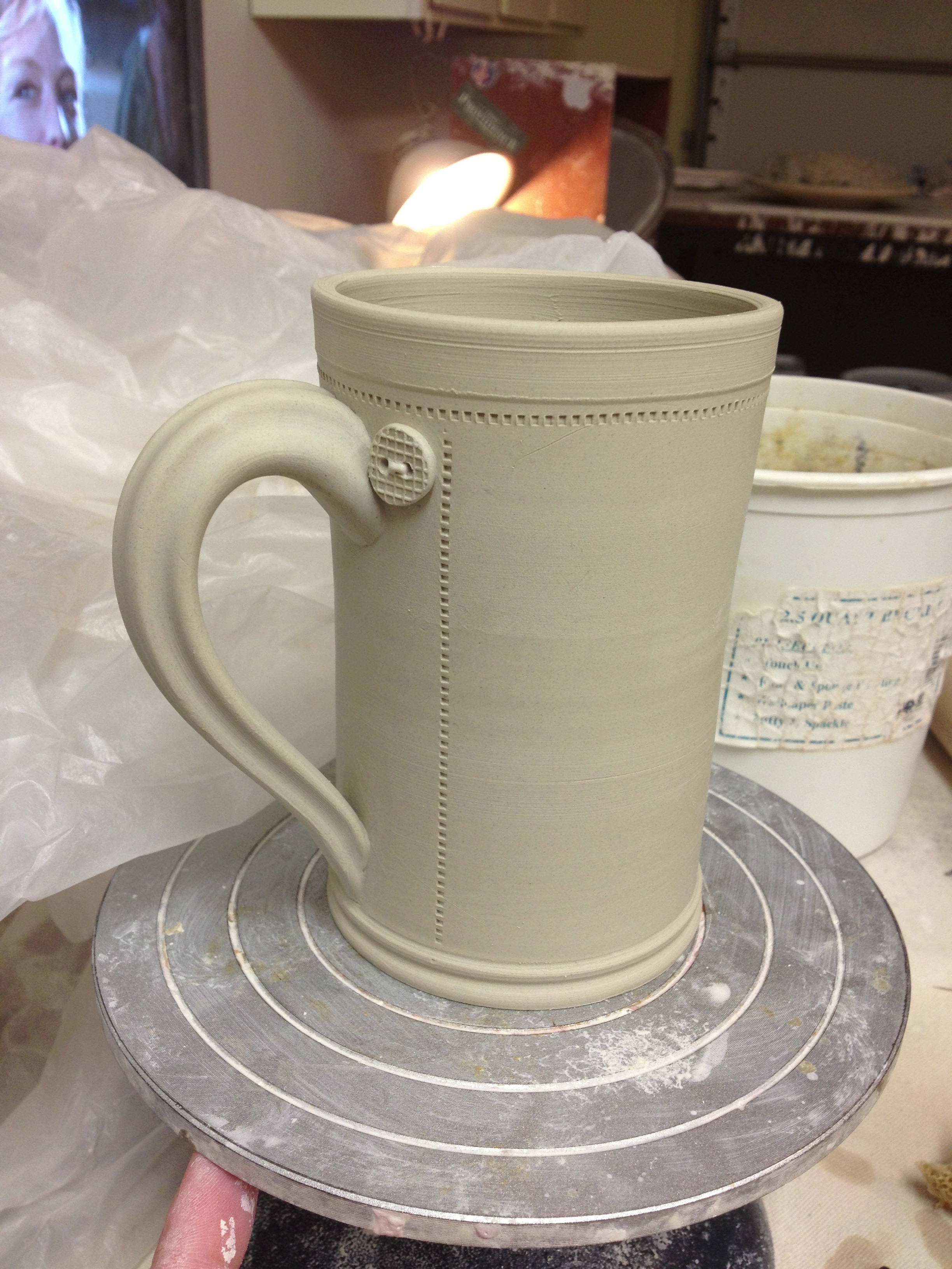 greenware button mug