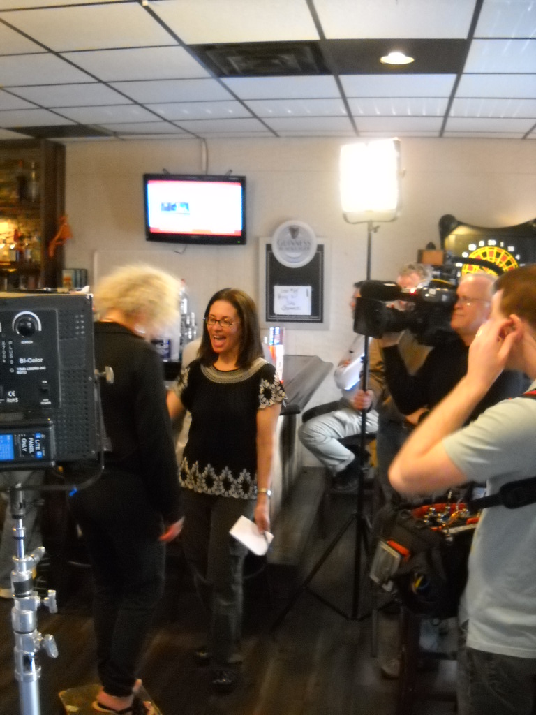 Cindy Baker during the filming of the McShane's Restaurant episode of "Restaurant Impossible' 